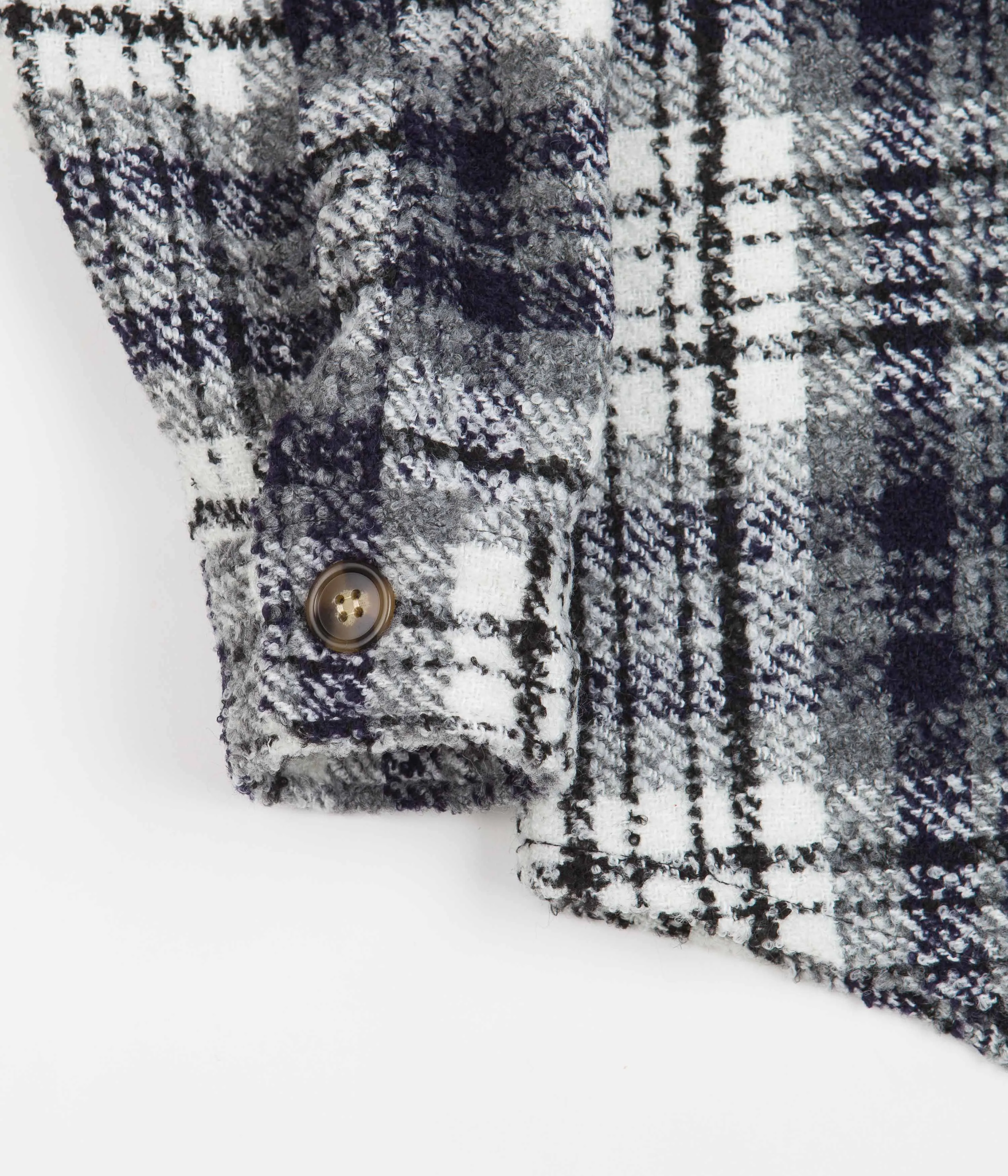 Fucking Awesome Heavy Flannel Overshirt - Navy / White