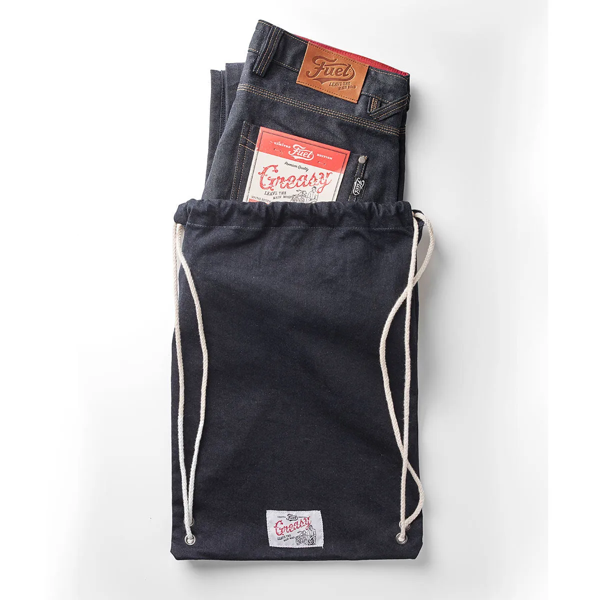 FUEL GREASY SELVEDGE MOTORCYCLE RIDING JEANS