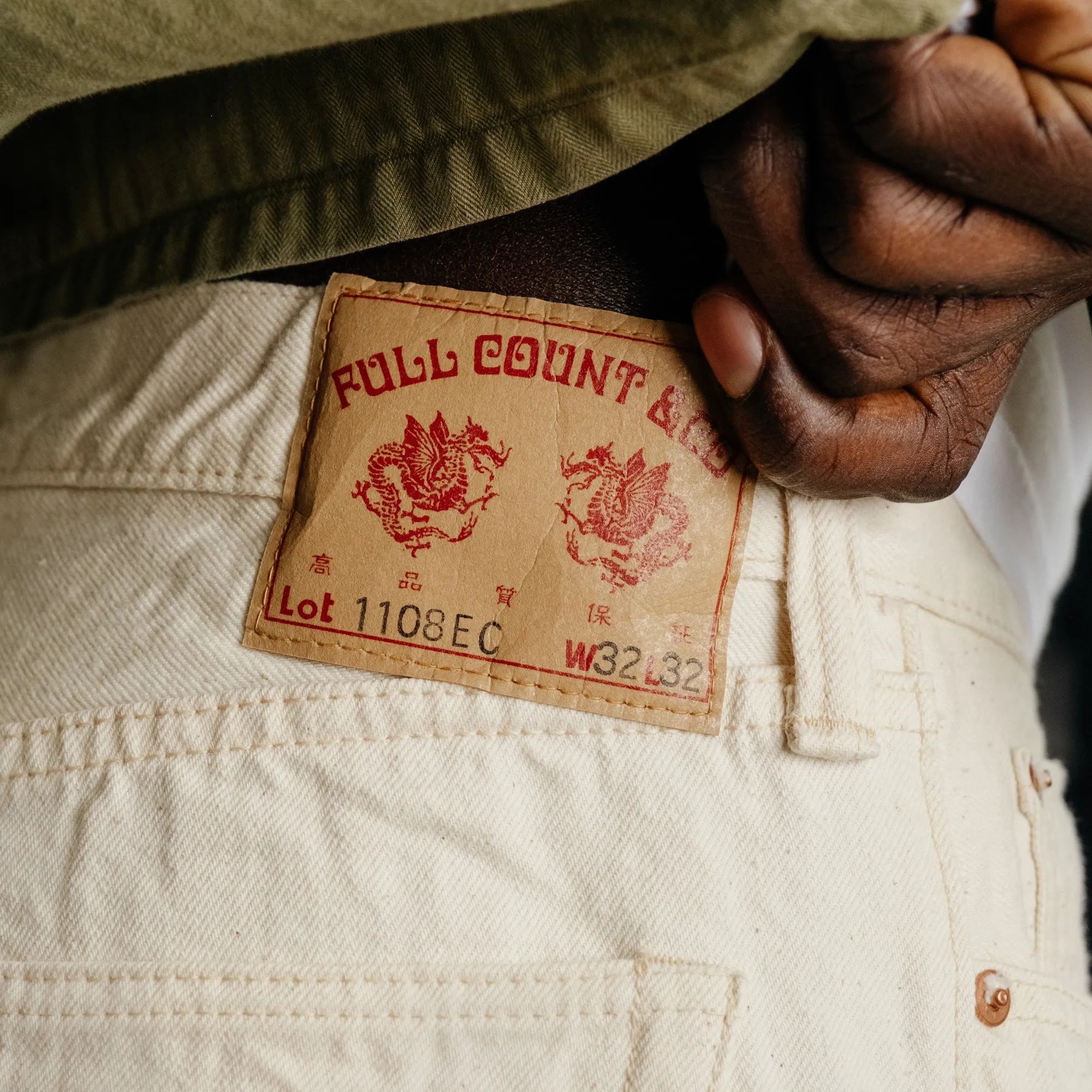 Full Count 1108EC Straight Jean Ecru