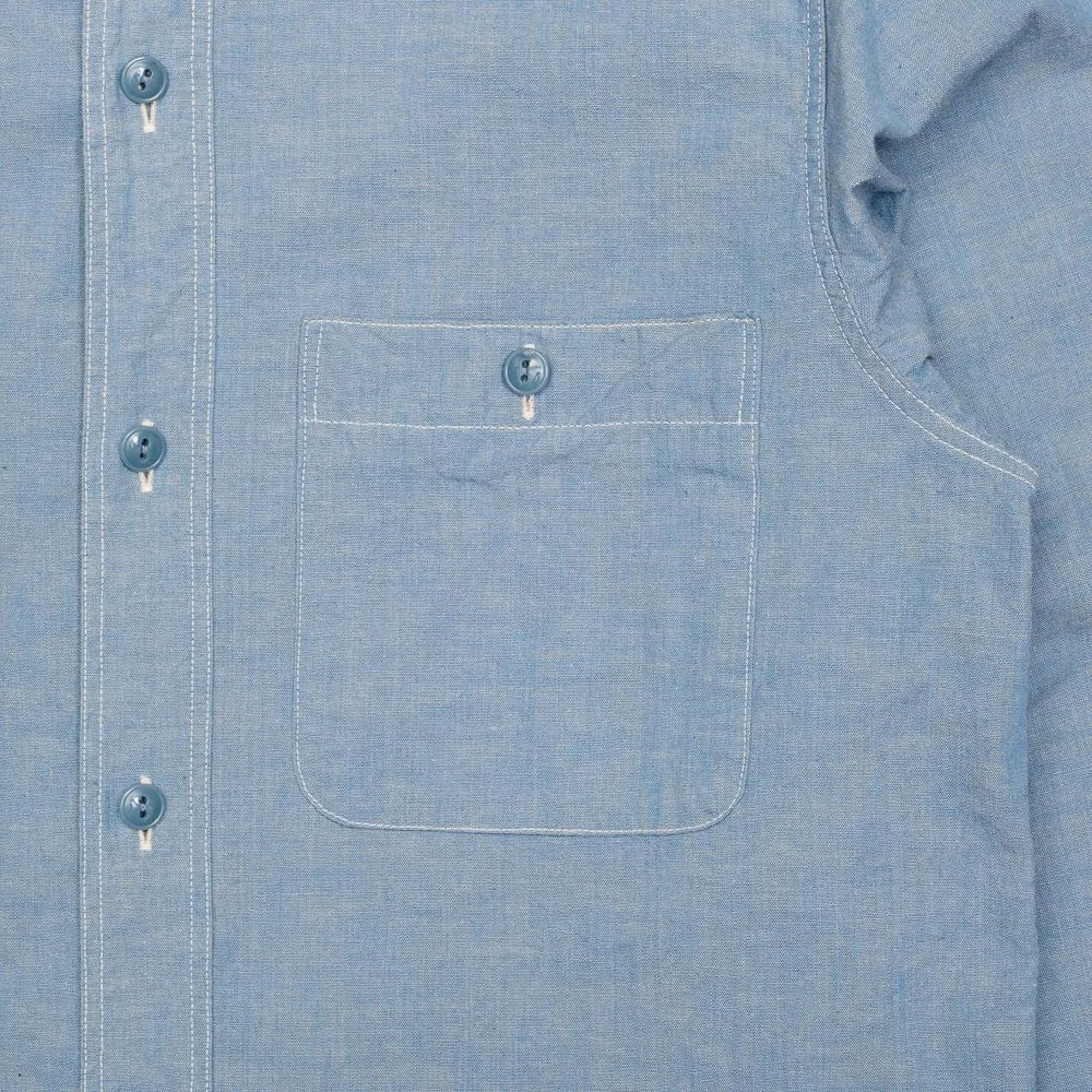 Full Count Chambray Shirt Blue