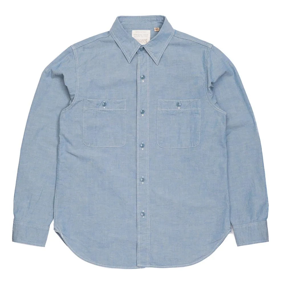 Full Count Chambray Shirt Blue