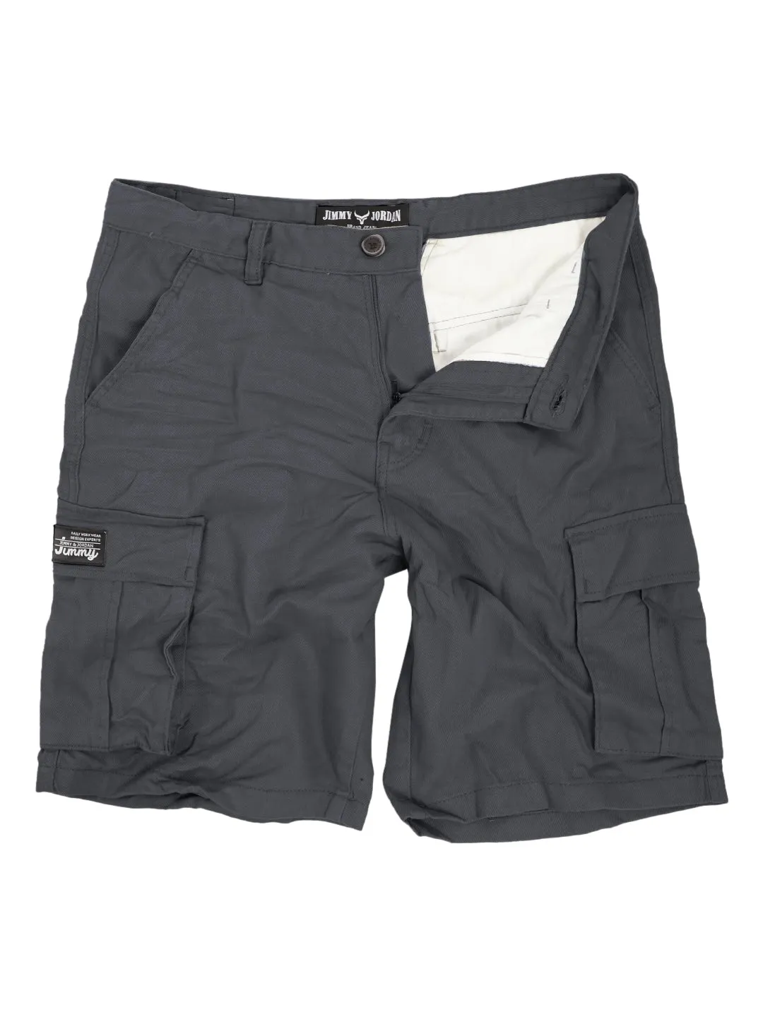 Fusion Dark Ash Grey Cotton Shorts