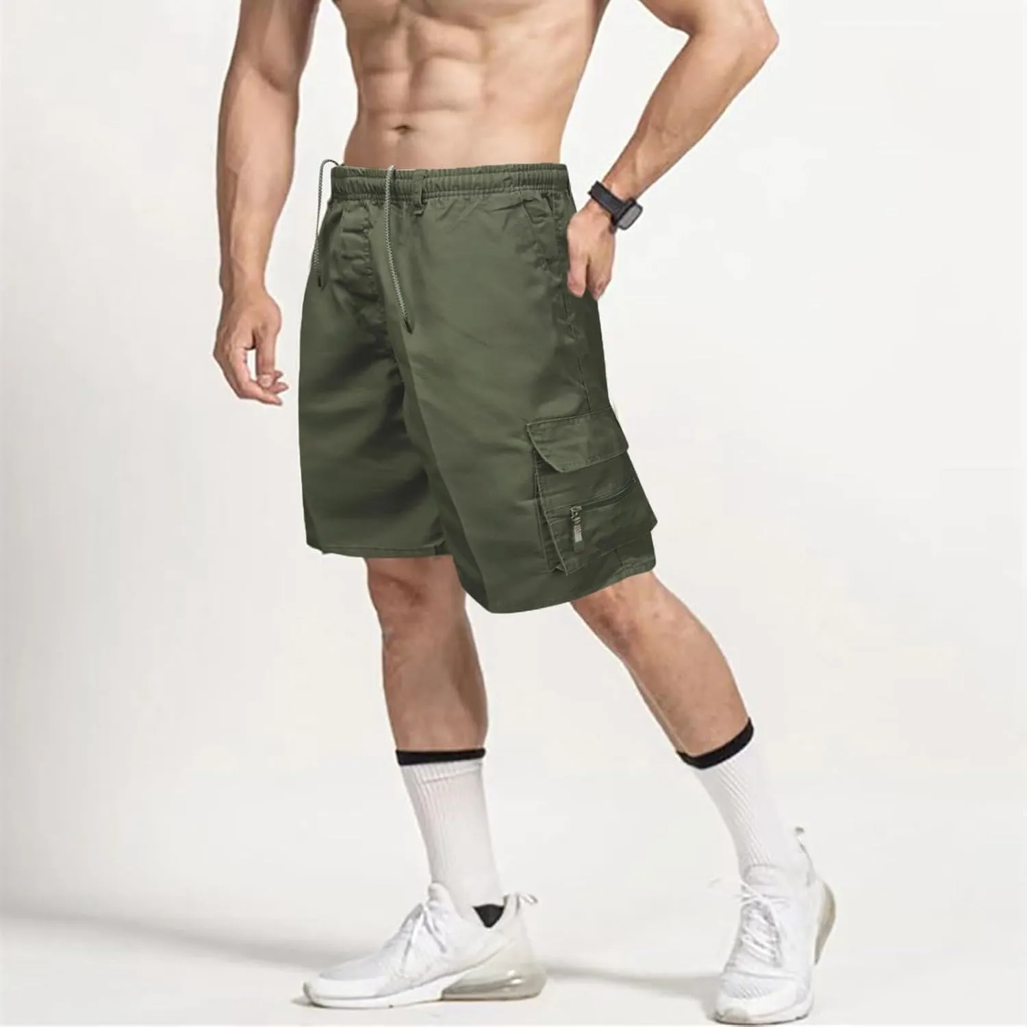 Fxbar Men's Hiking Cargo Shorts Stretch Outdoor Shorts Lightweight Camping Shorts with 6 Pockets Ultimate Shorts