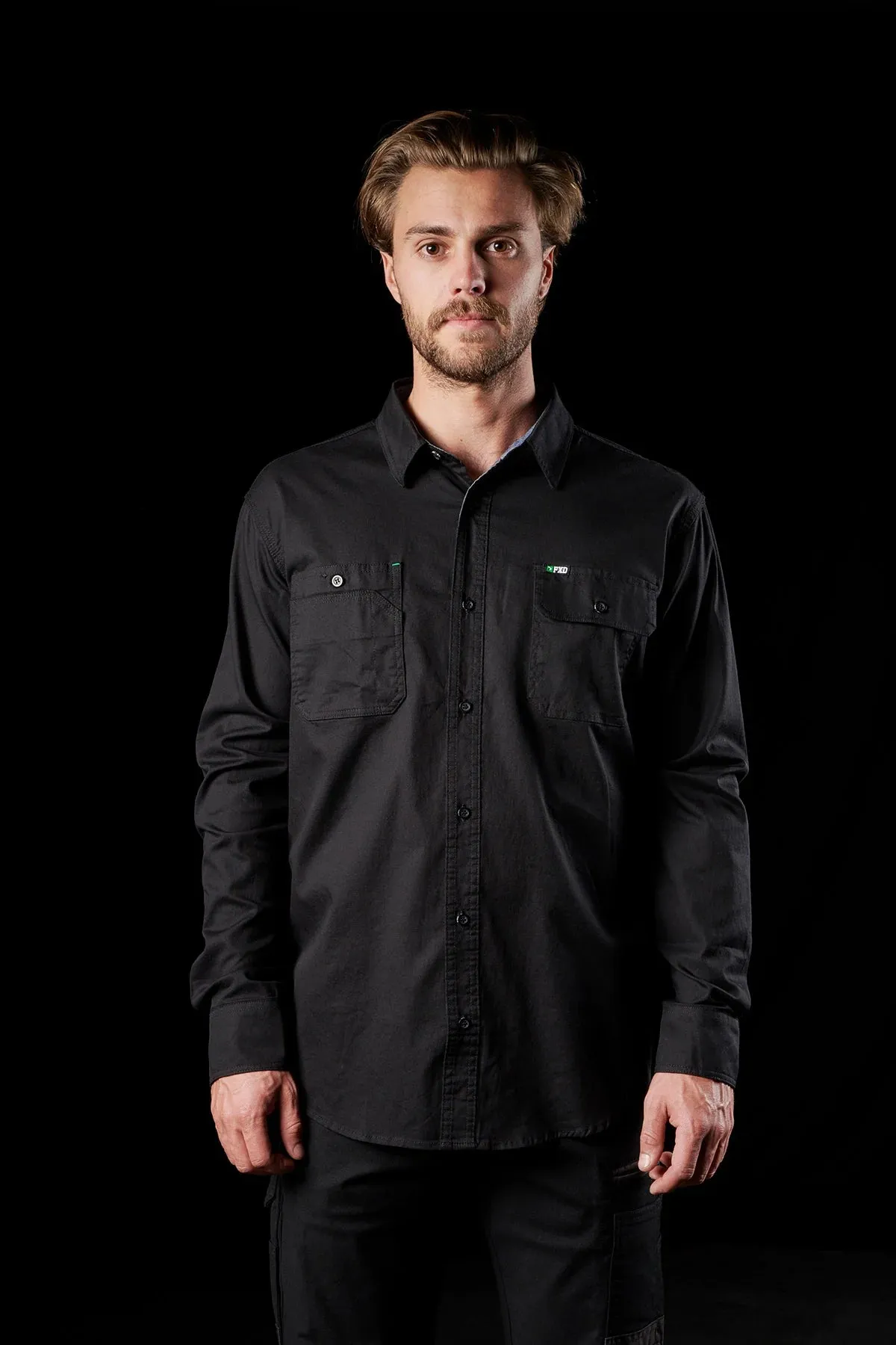 FXD Workwear  LSH.1 - LONG SLEEVE WORK SHIRT - BLACK
