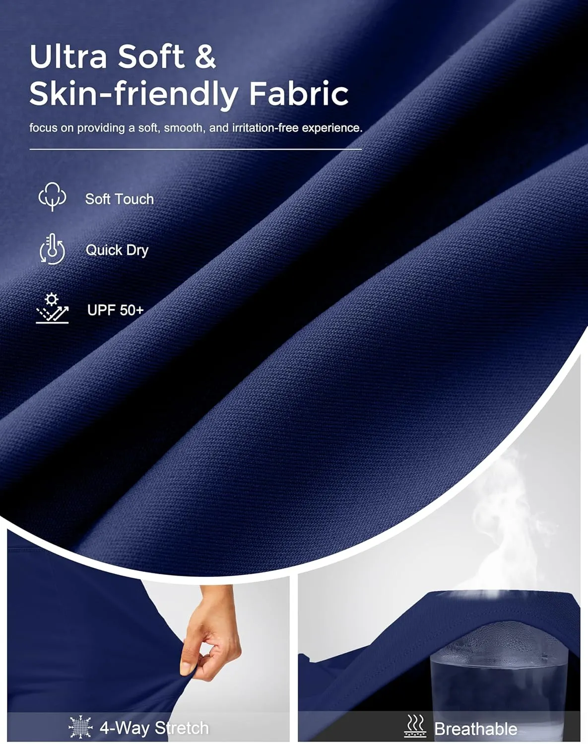 G Gradual Women's Athletic Shorts 6" High Waisted Stretchy Bermuda Shorts for Women Quick Dry Summer Casual Shorts