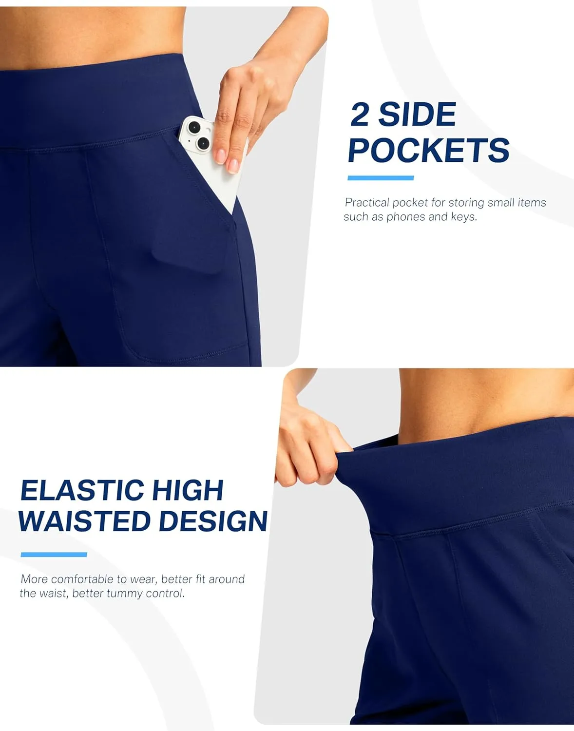 G Gradual Women's Athletic Shorts 6" High Waisted Stretchy Bermuda Shorts for Women Quick Dry Summer Casual Shorts