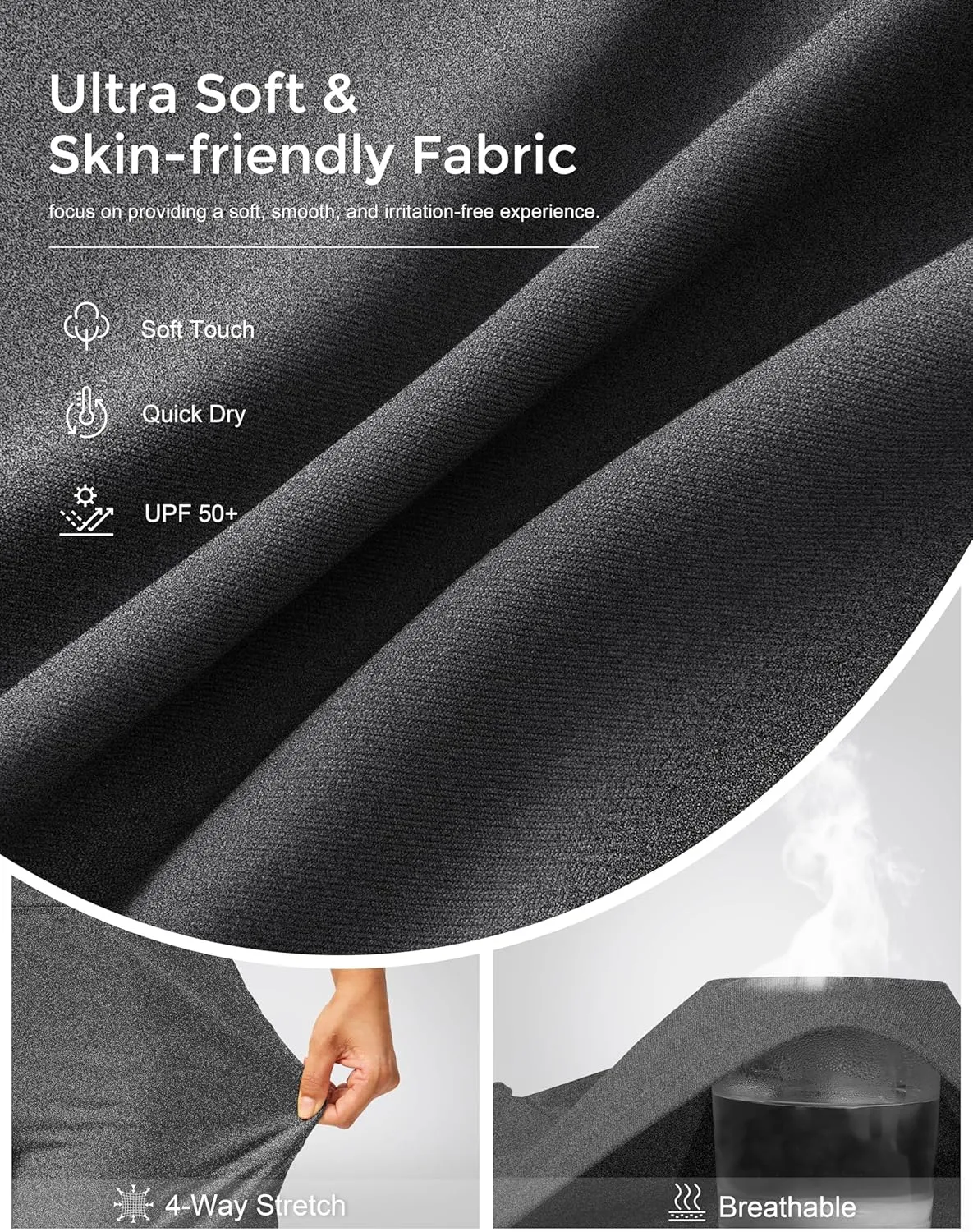 G Gradual Women's Athletic Shorts 6" High Waisted Stretchy Bermuda Shorts for Women Quick Dry Summer Casual Shorts