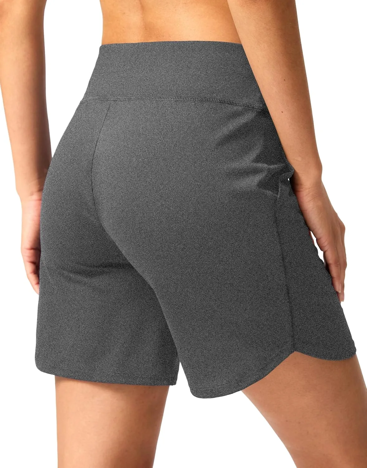 G Gradual Women's Athletic Shorts 6" High Waisted Stretchy Bermuda Shorts for Women Quick Dry Summer Casual Shorts