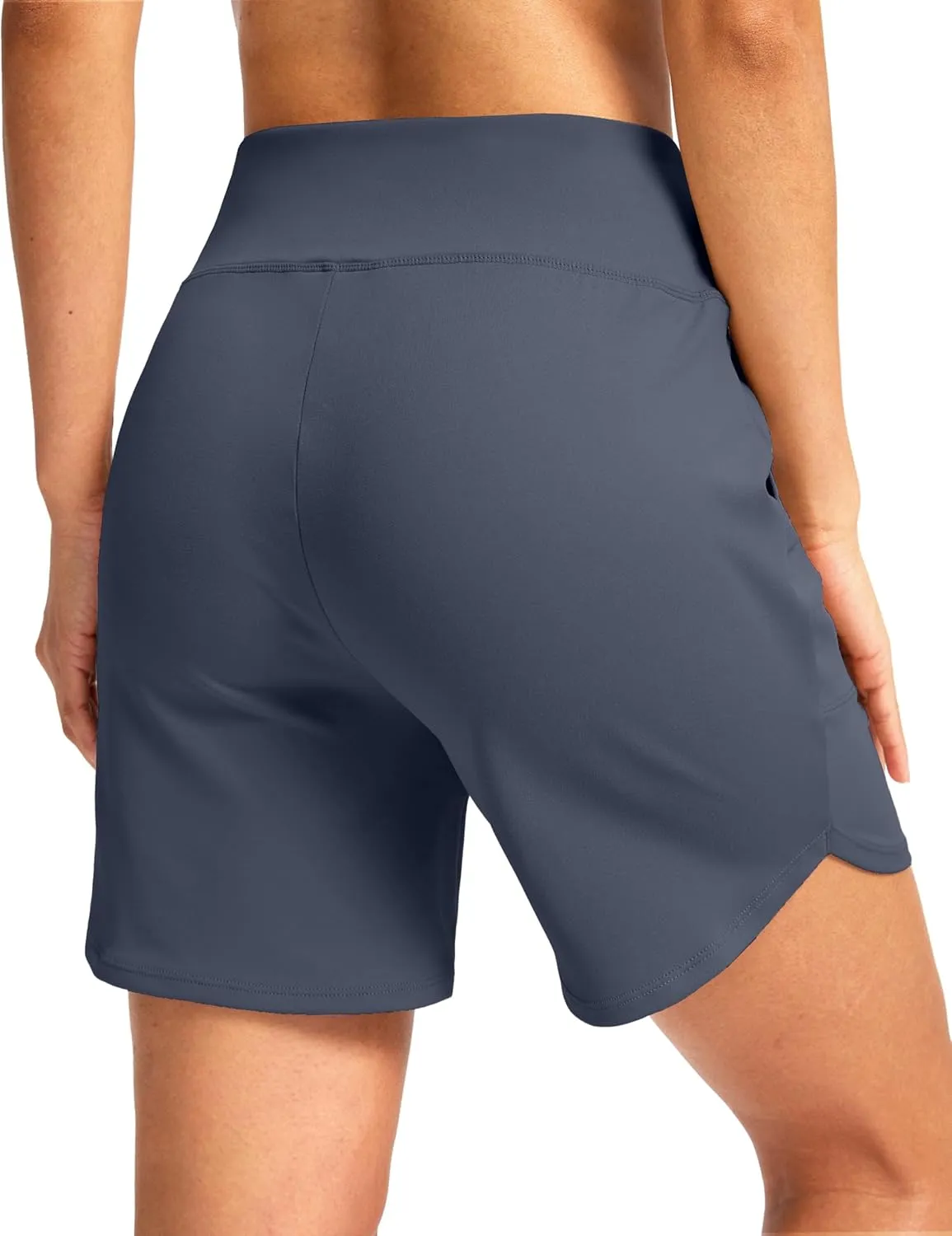 G Gradual Women's Athletic Shorts 6" High Waisted Stretchy Bermuda Shorts for Women Quick Dry Summer Casual Shorts