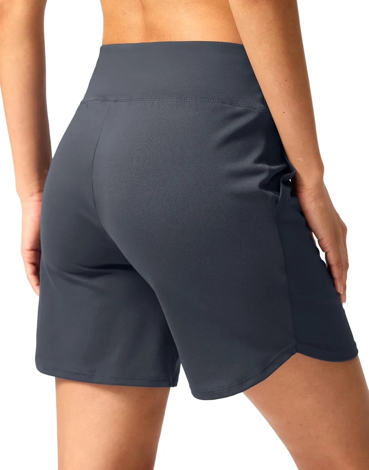 G Gradual Women's Athletic Shorts 6" High Waisted Stretchy Bermuda Shorts for Women Quick Dry Summer Casual Shorts