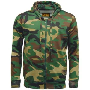 Game Camouflage Zip Hoodie Woodland