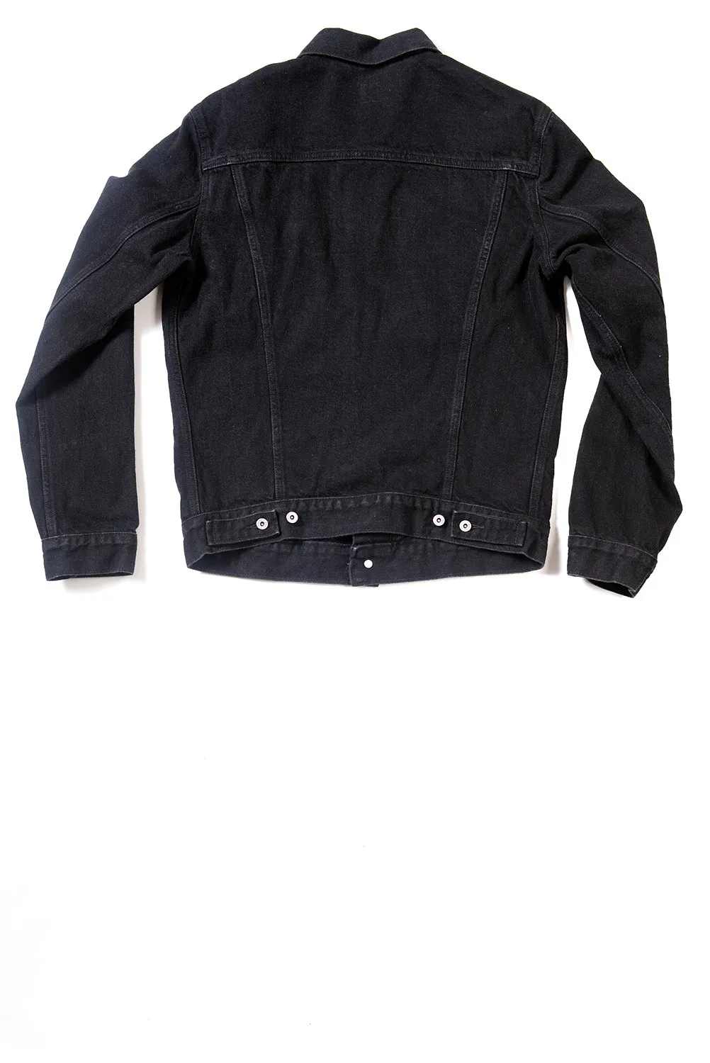 GD211 SLIM TRUCKER JACKET | Washed 12 Oz Denim - Total Black