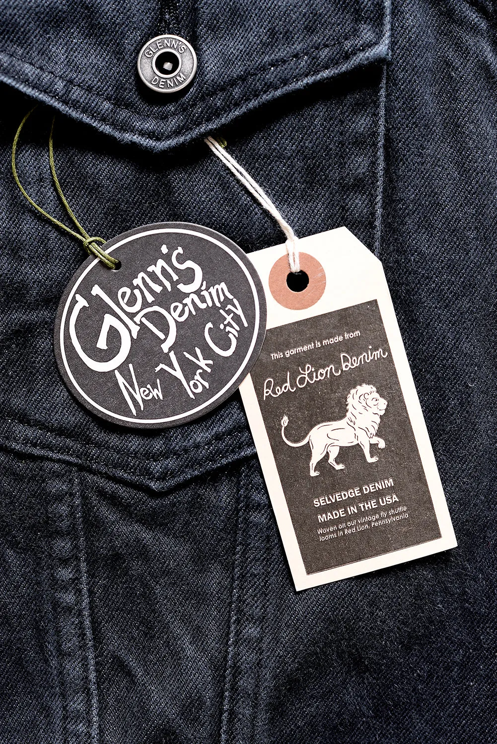 GD211 SLIM TRUCKER JACKET | Washed 13 Oz Selvedge Denim - Ash Black