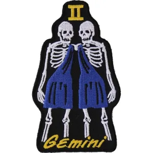 Gemini Skull Zodiac Sign Patch