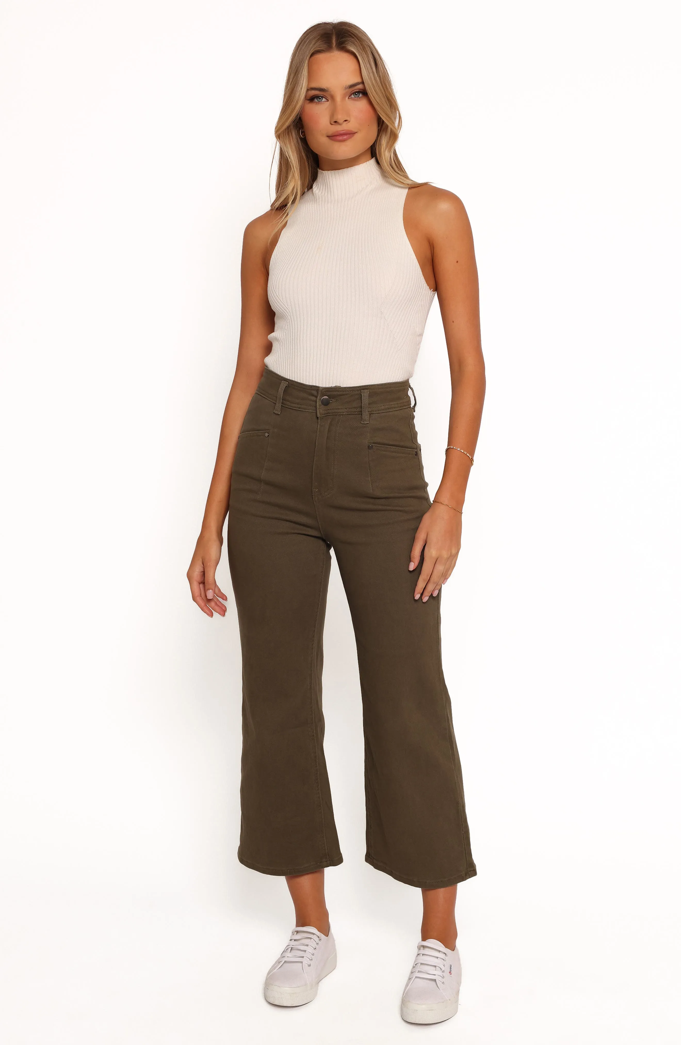 Georgette High Waist Bootcut Pants