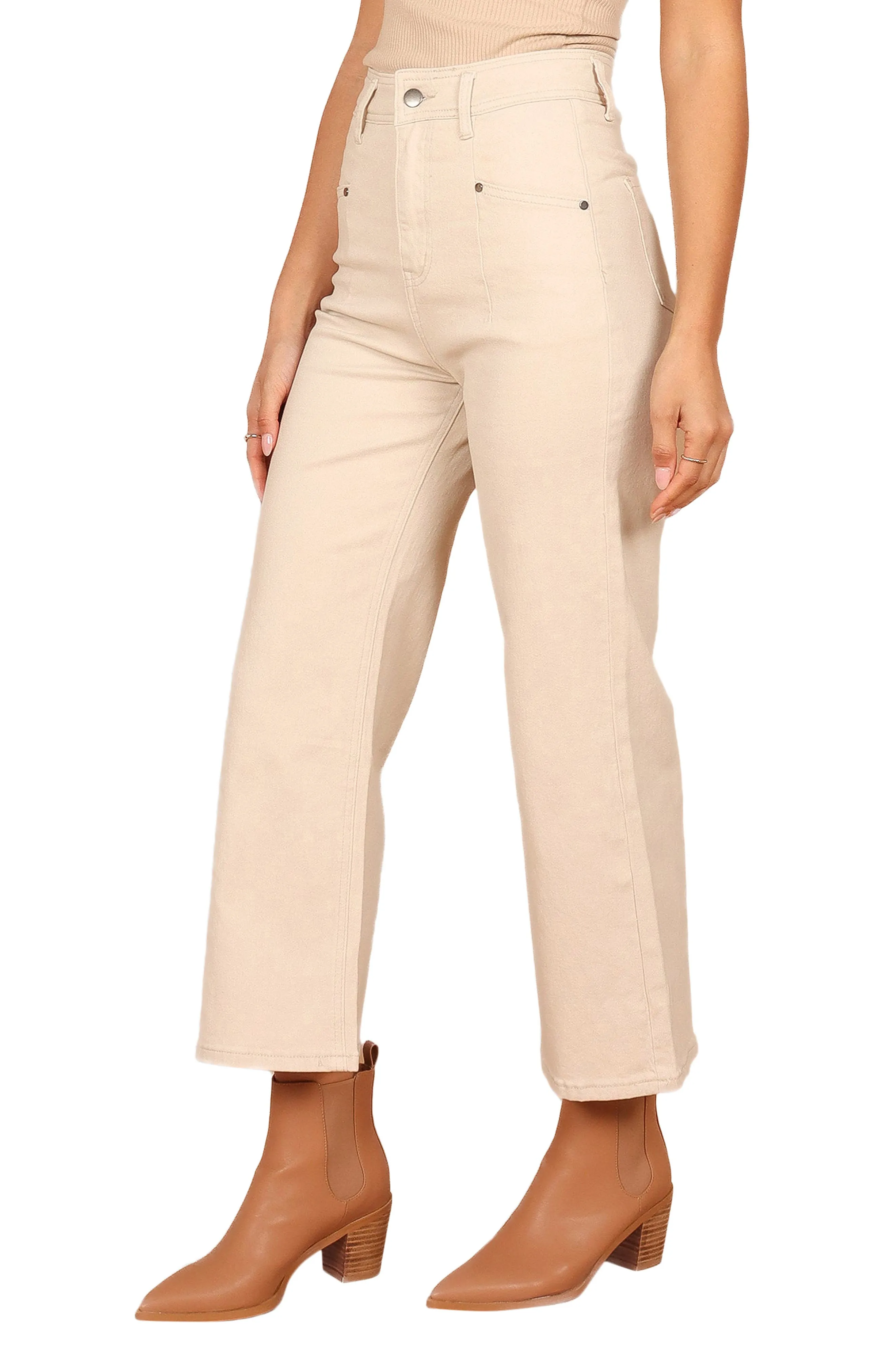 Georgette High Waist Bootcut Pants