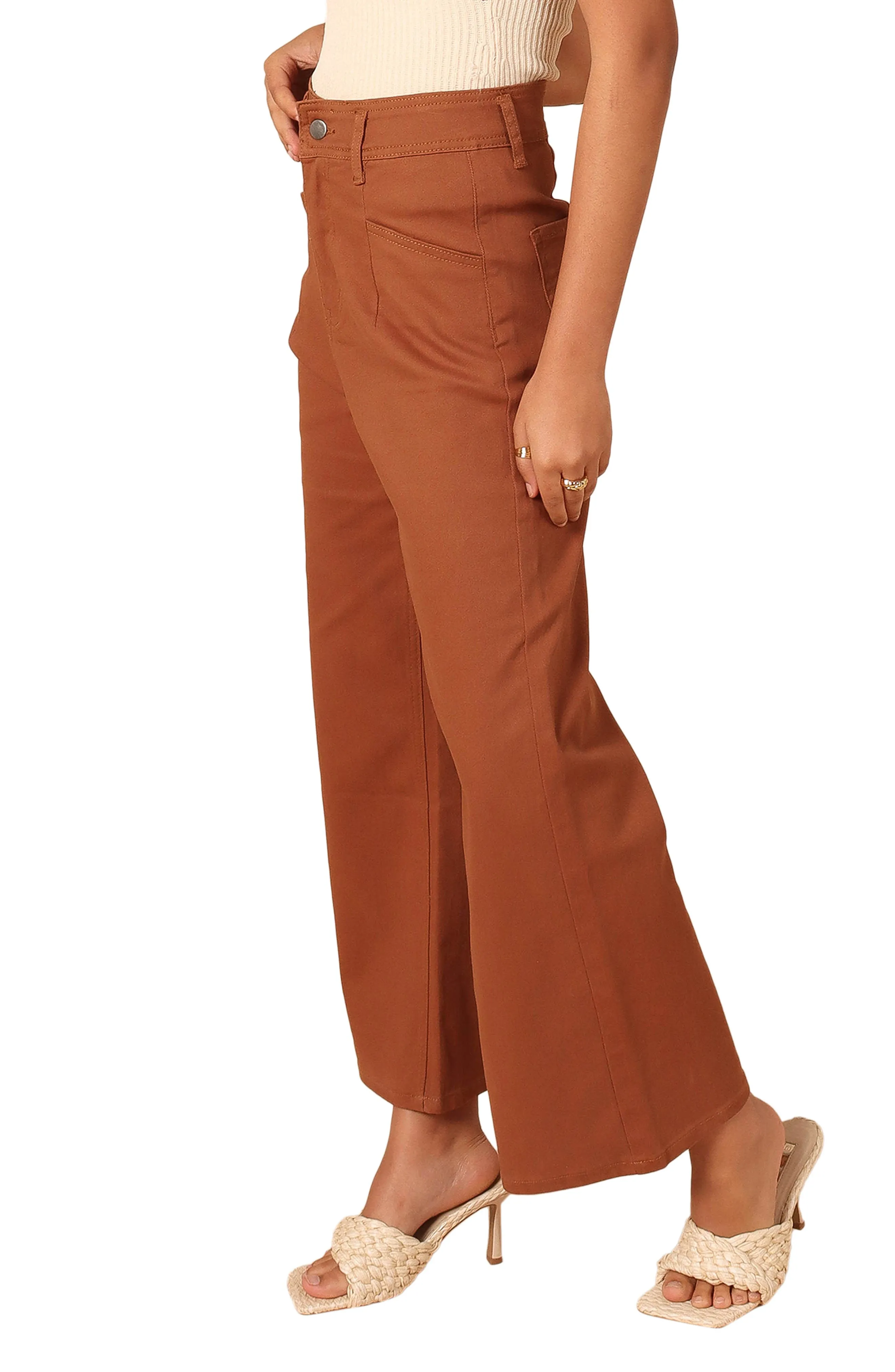 Georgette High Waist Bootcut Pants