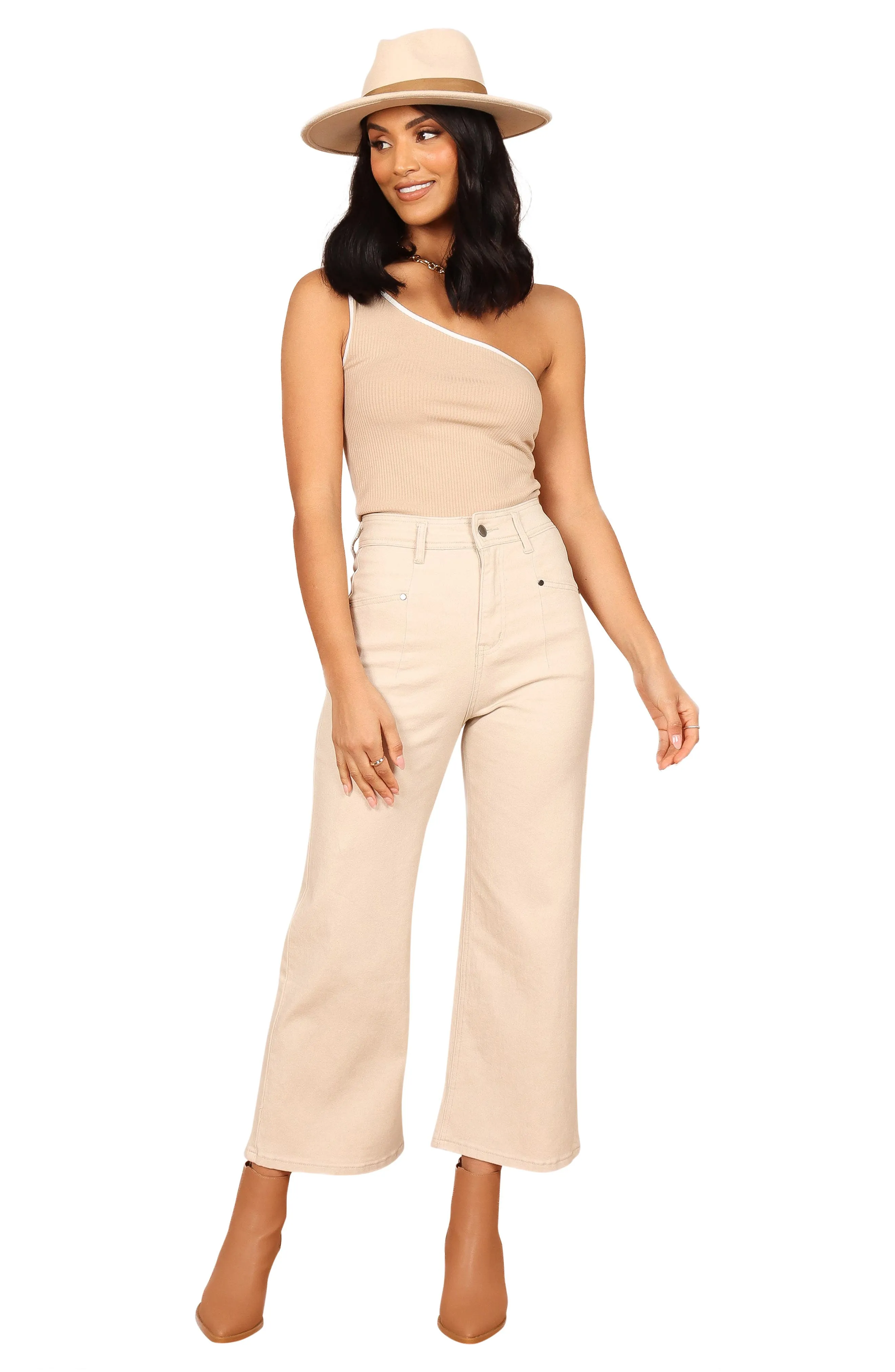 Georgette High Waist Bootcut Pants