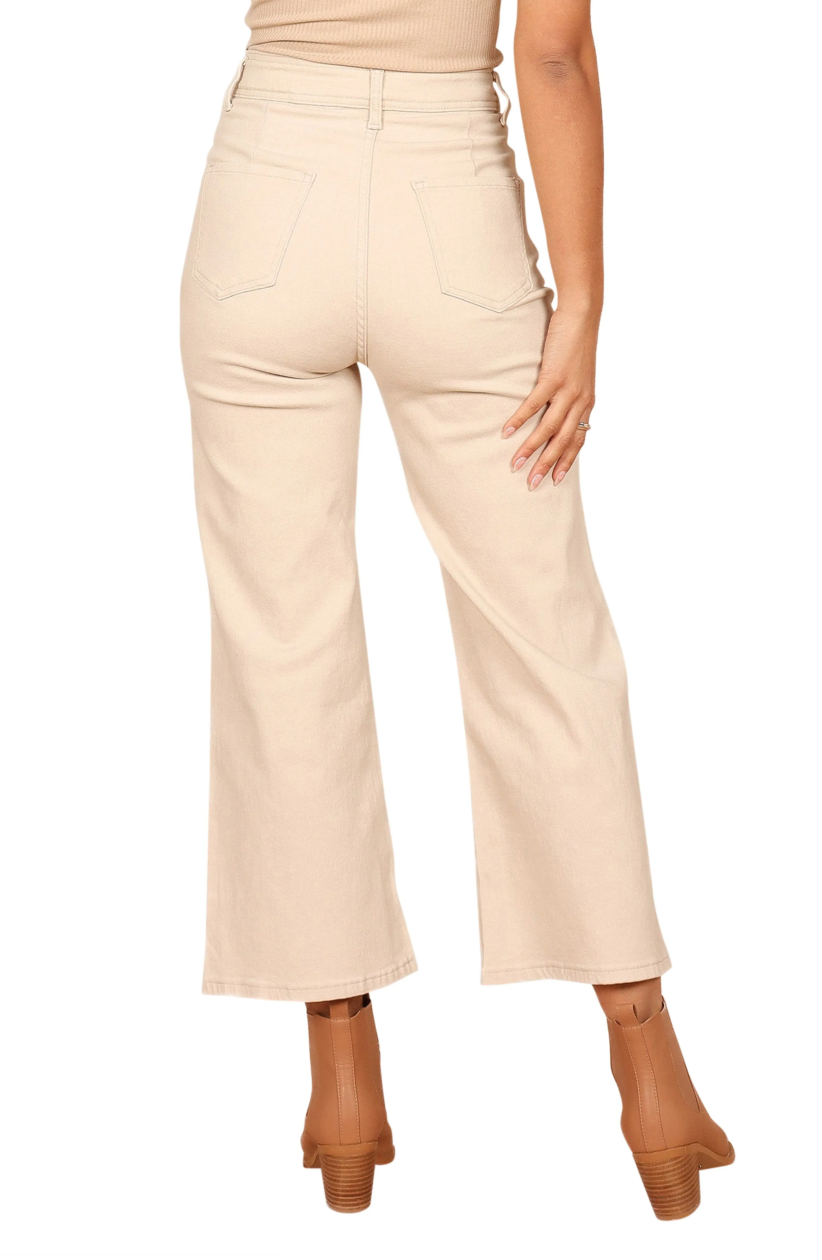 Georgette High Waist Bootcut Pants
