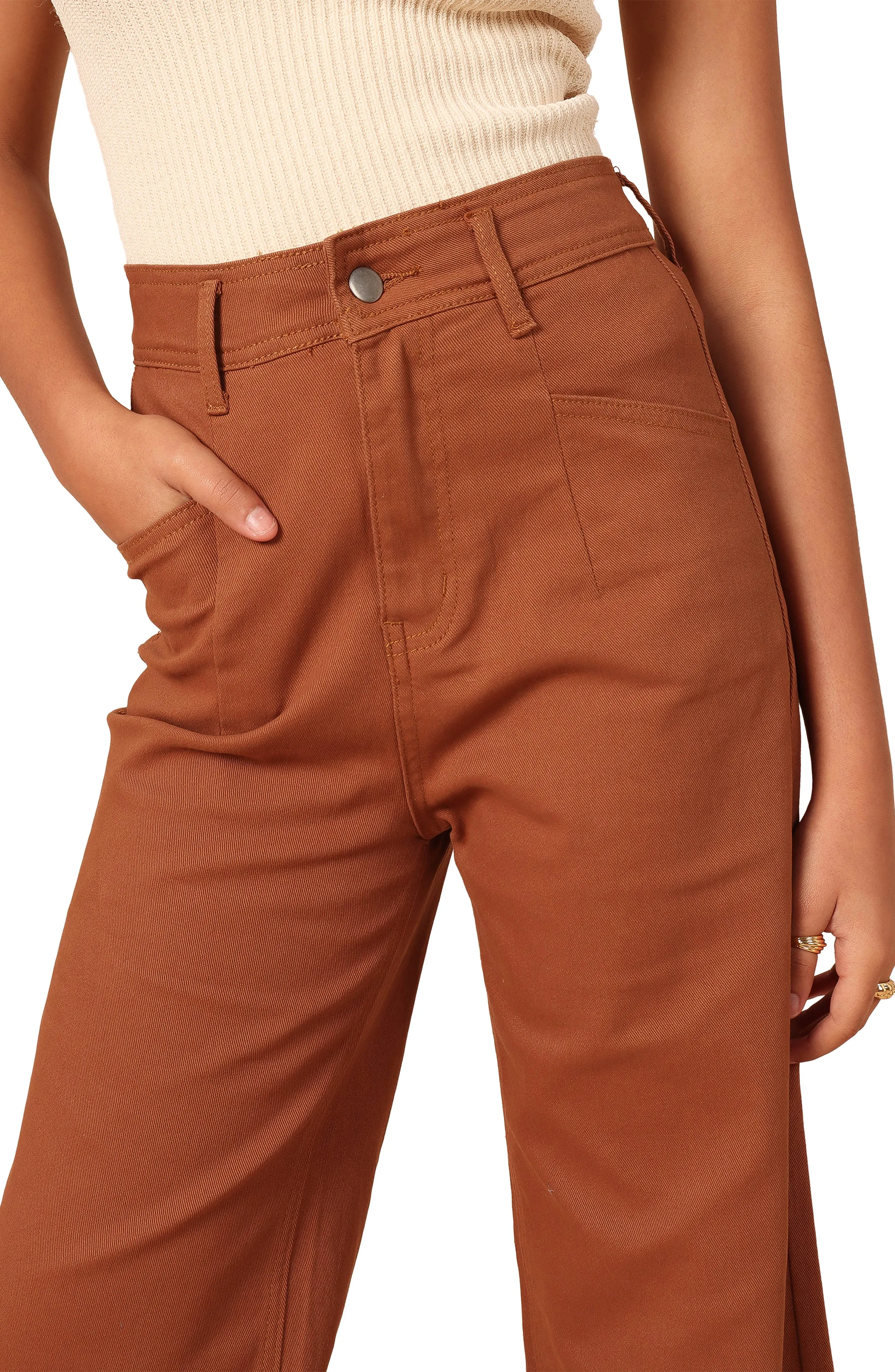 Georgette High Waist Bootcut Pants