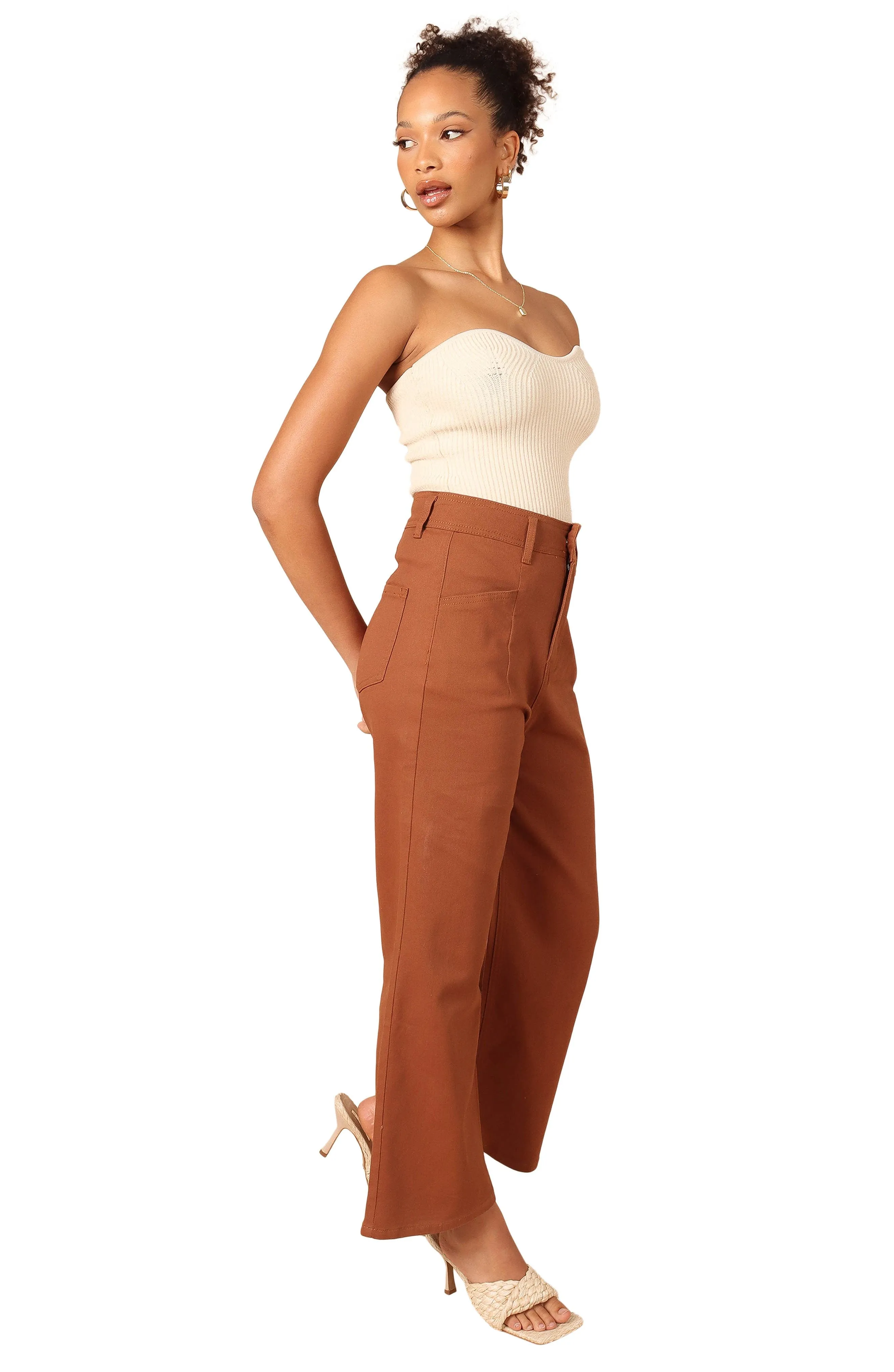 Georgette High Waist Bootcut Pants