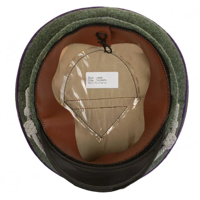 German Army Officer Visor Cap - Field Grey - Purple Piping included Eagle Insignia