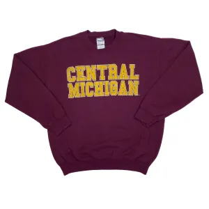 Gildan CENTRAL MICHIGAN College Spellout Graphic Crewneck Sweatshirt