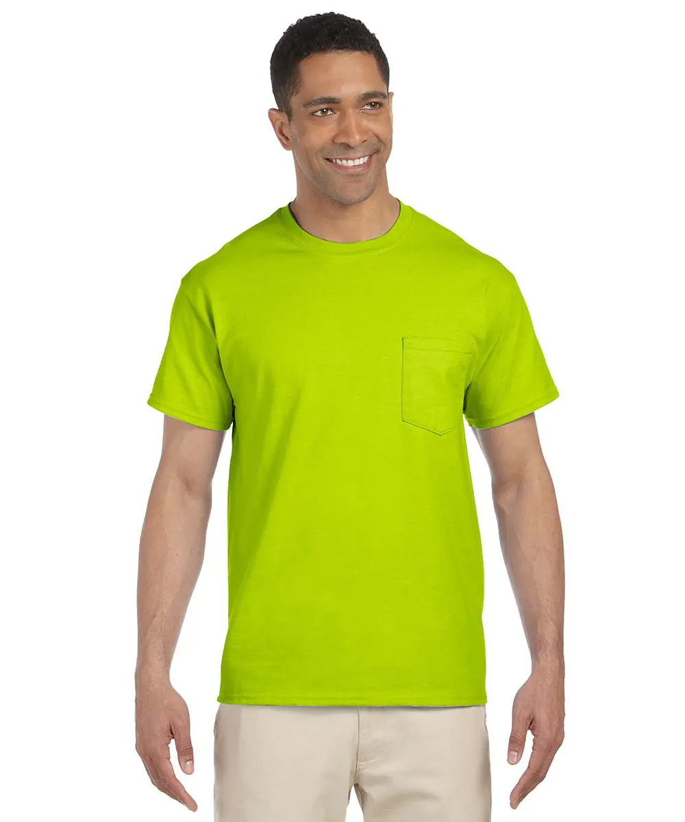 Gildan Short Sleeve Ultra Cotton Pocket T-Shirt - Safety Green