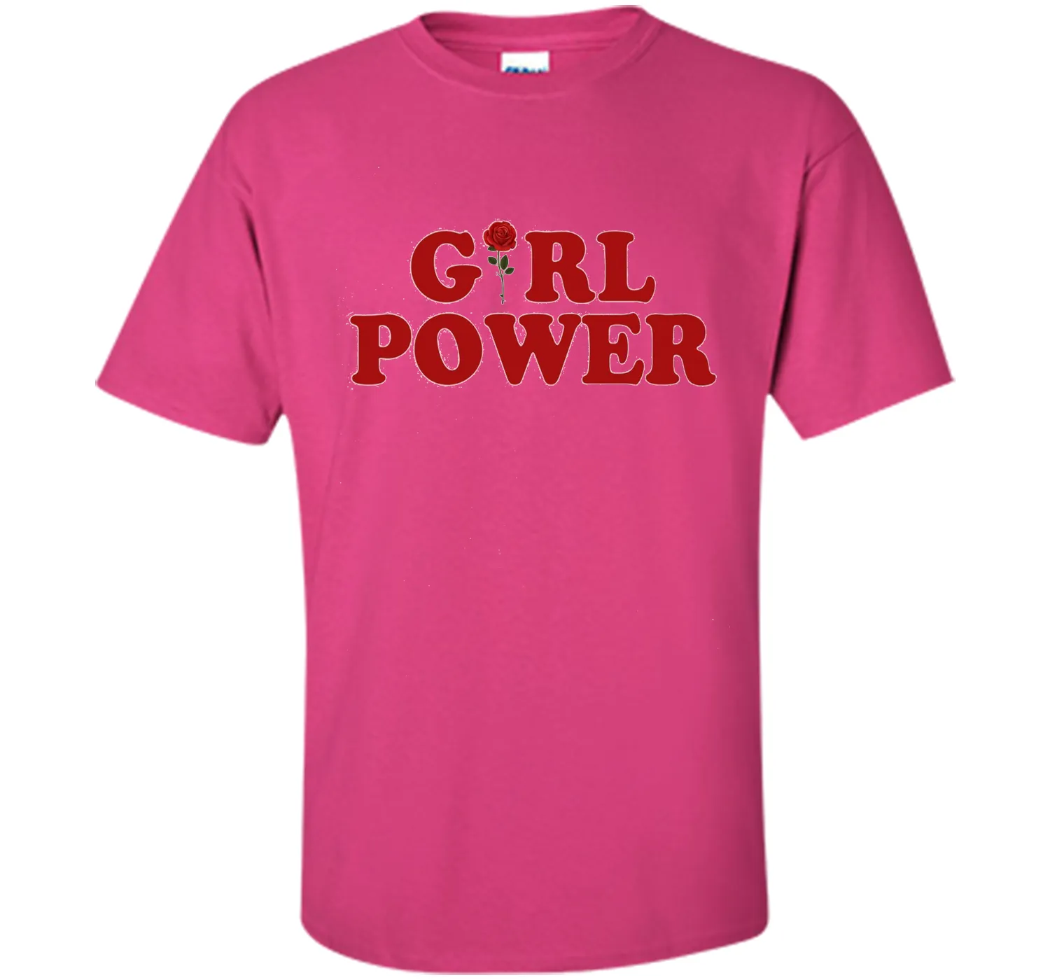 Girl Power T-Shirt Girl Power Rose T-Shirt Women shirt