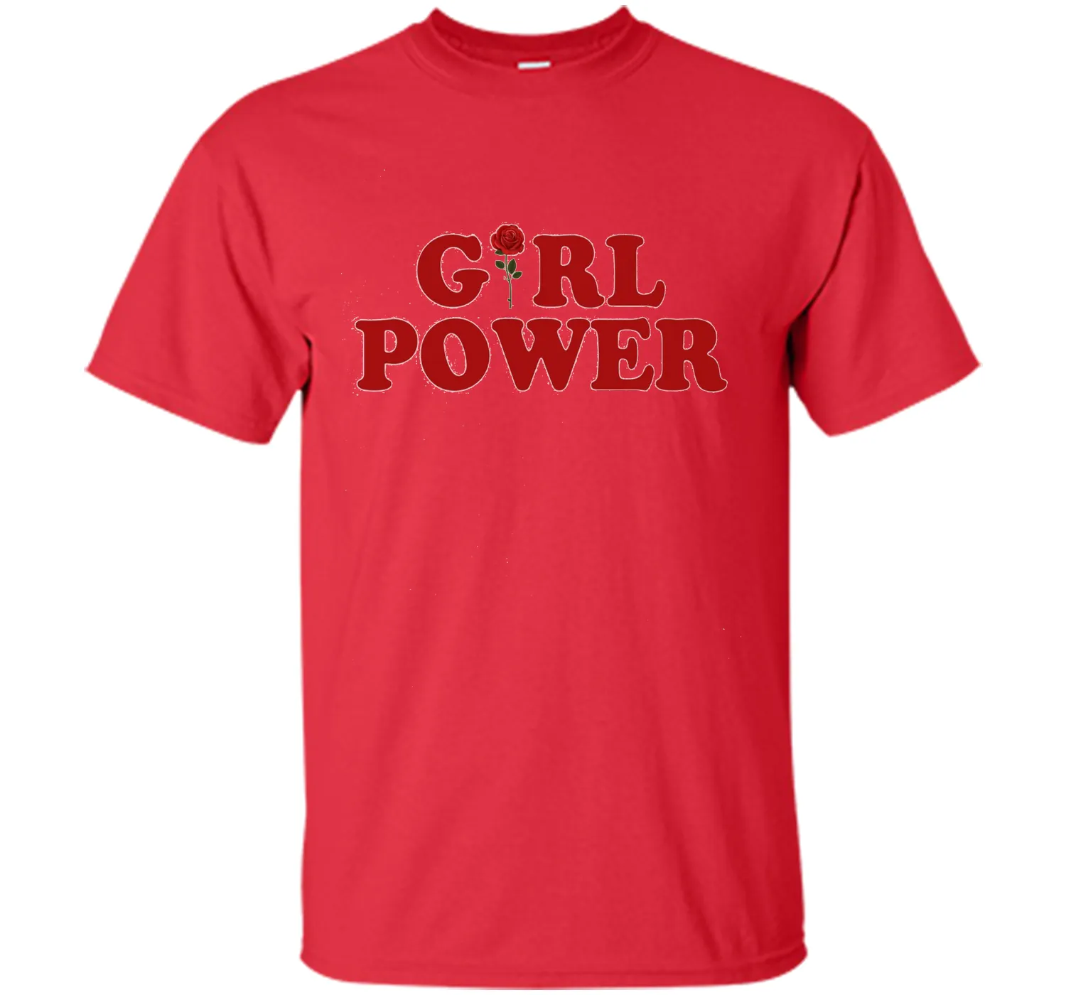 Girl Power T-Shirt Girl Power Rose T-Shirt Women shirt