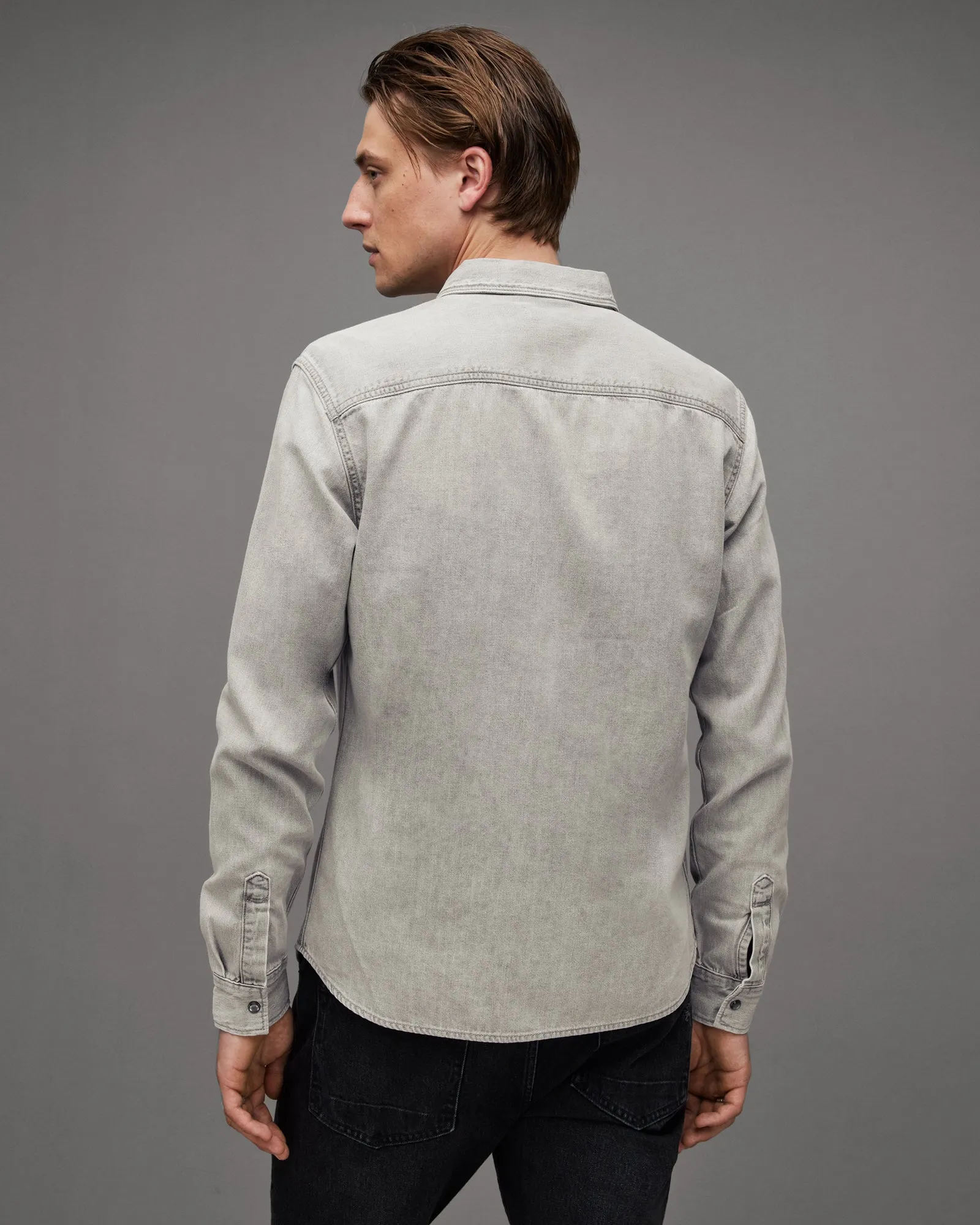 Gleason Press Stud Ramskull Denim Shirt