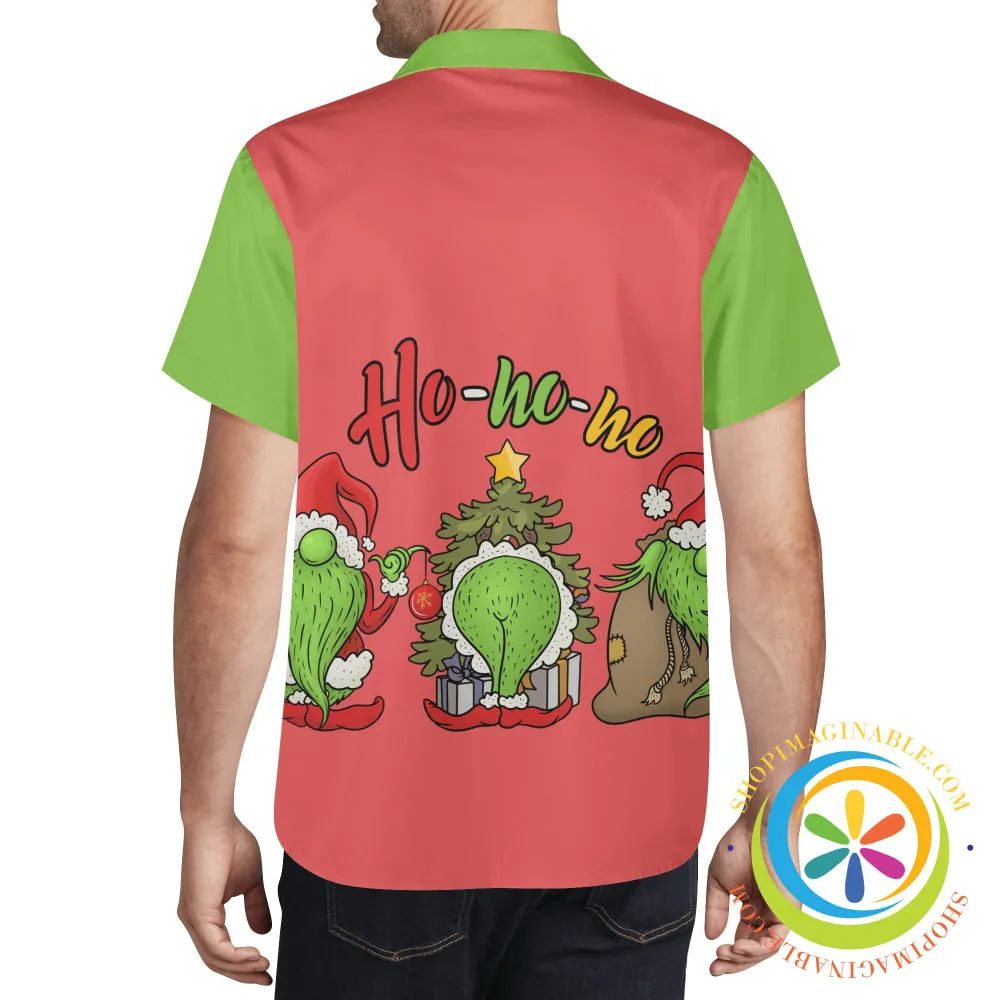 Gnomes Ho Ho Ho Party Hawaiian Casual Shirt