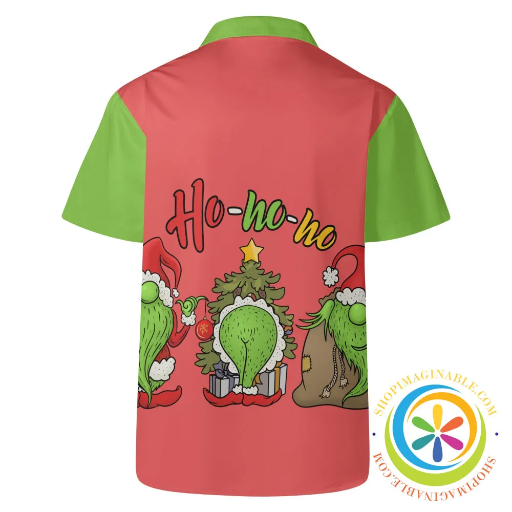 Gnomes Ho Ho Ho Party Hawaiian Casual Shirt