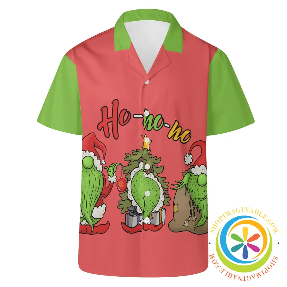 Gnomes Ho Ho Ho Party Hawaiian Casual Shirt