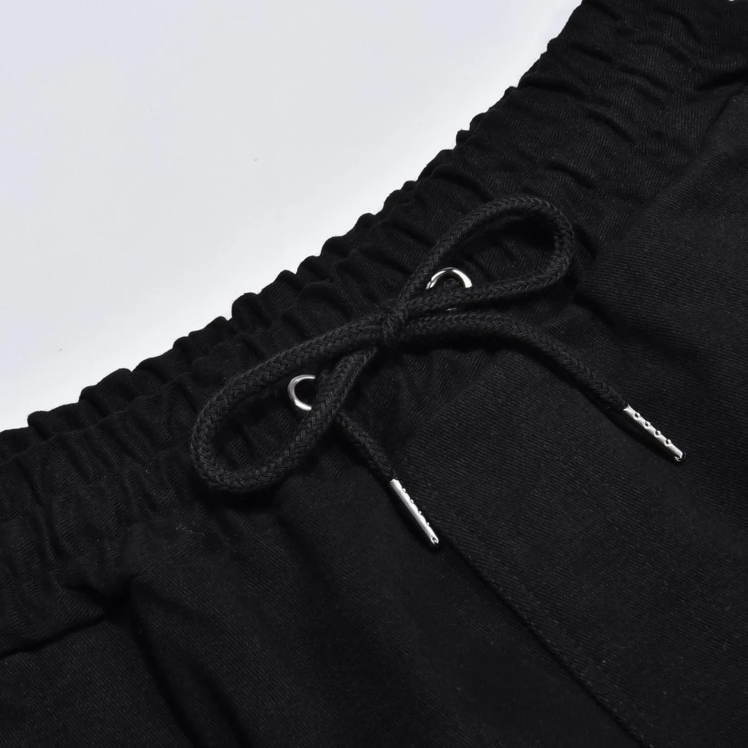 GOKKILRW Mens Summer Shorts Casual Sweat Shorts Elastic Waist Drawstring Textured Shorts Stretchy Comfy Running Track Shorts