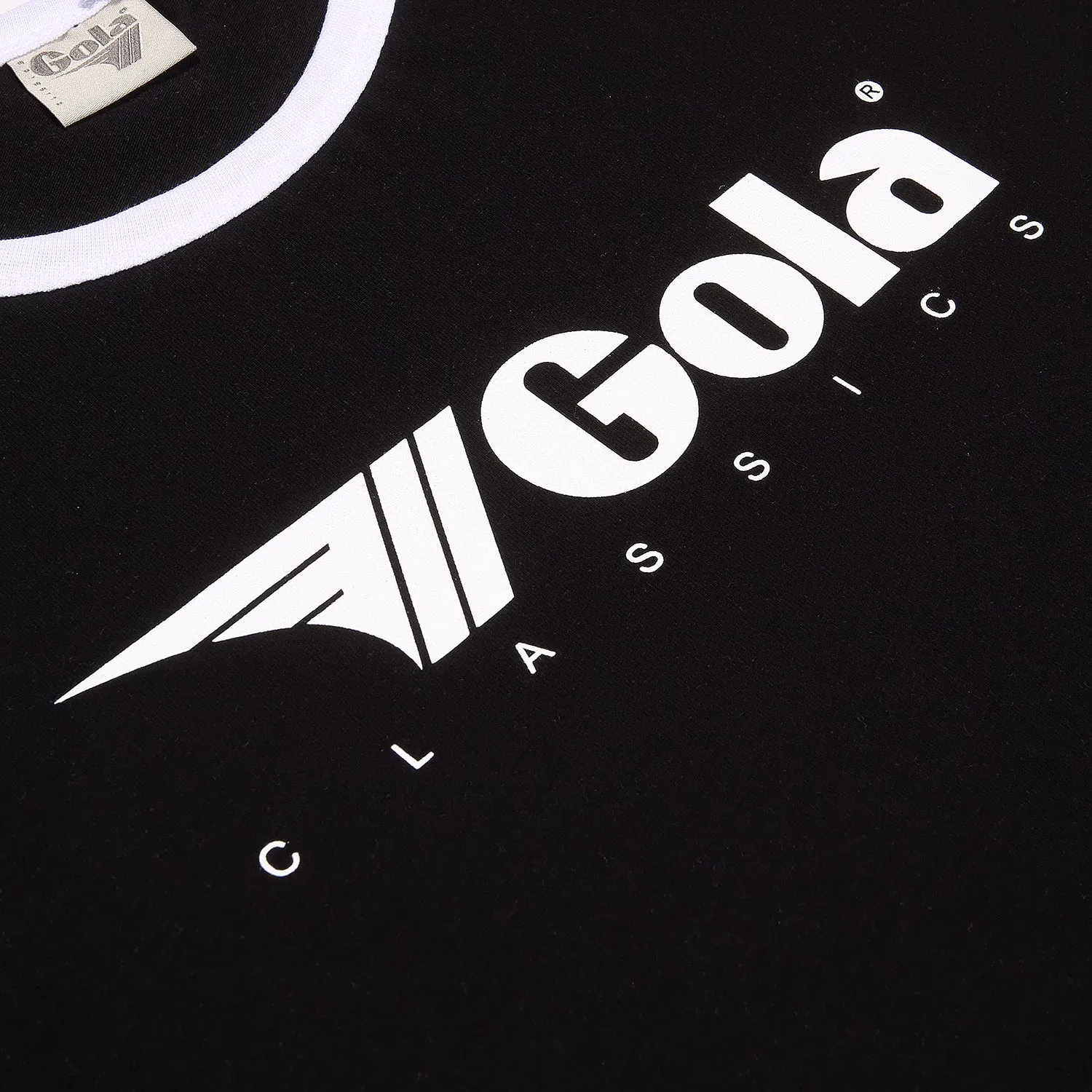 Gola Mens Black/White Retro Ringer T Shirt