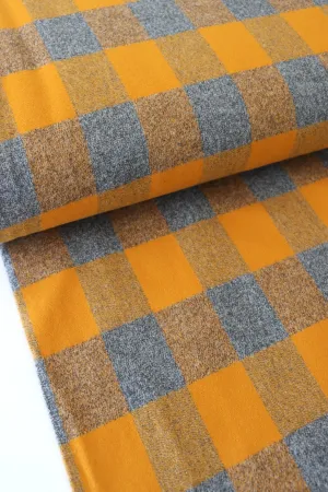 Gray/Gold Buffalo Check | Mammoth Flannel | Robert Kaufman
