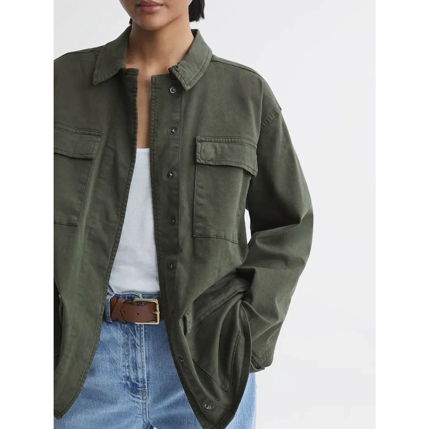 Green Cotton Utility Jacket