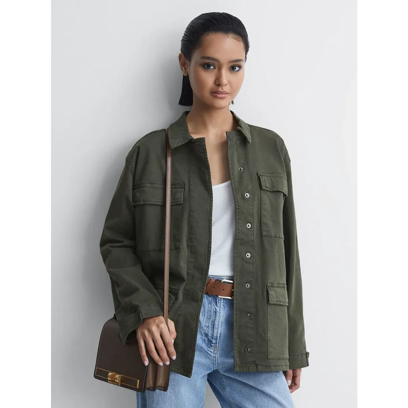 Green Cotton Utility Jacket