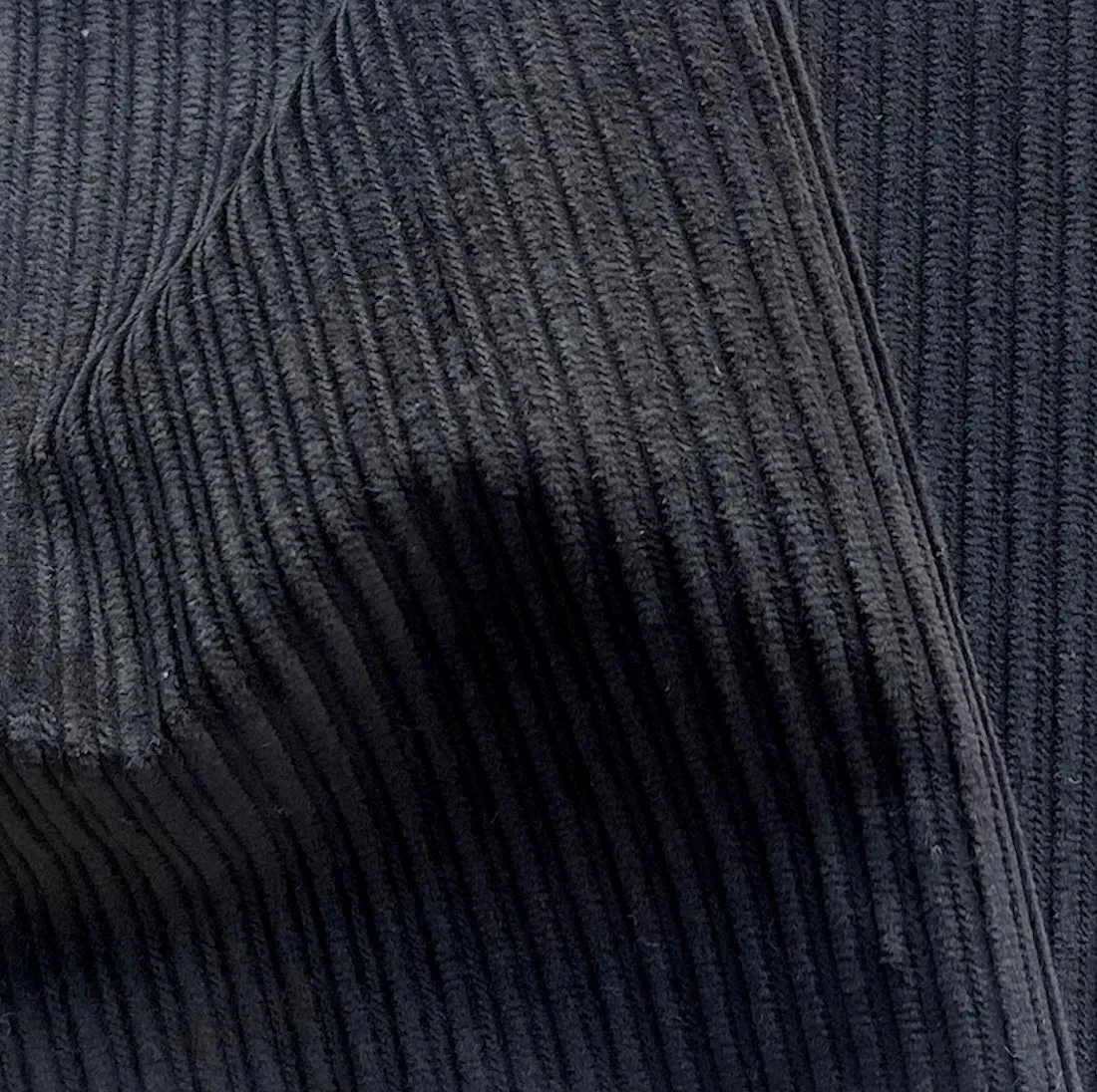 Gucci Jet Black Wide-Wale Cotton Corduroy (Made in Italy)