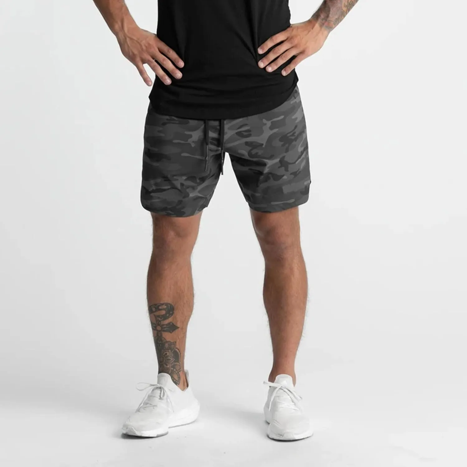 Gym Shorts Men, Mens 5" Gym Workout Shorts Running Shorts Quick Dry Fitted Training Athletic Sports Shorts with Pocket