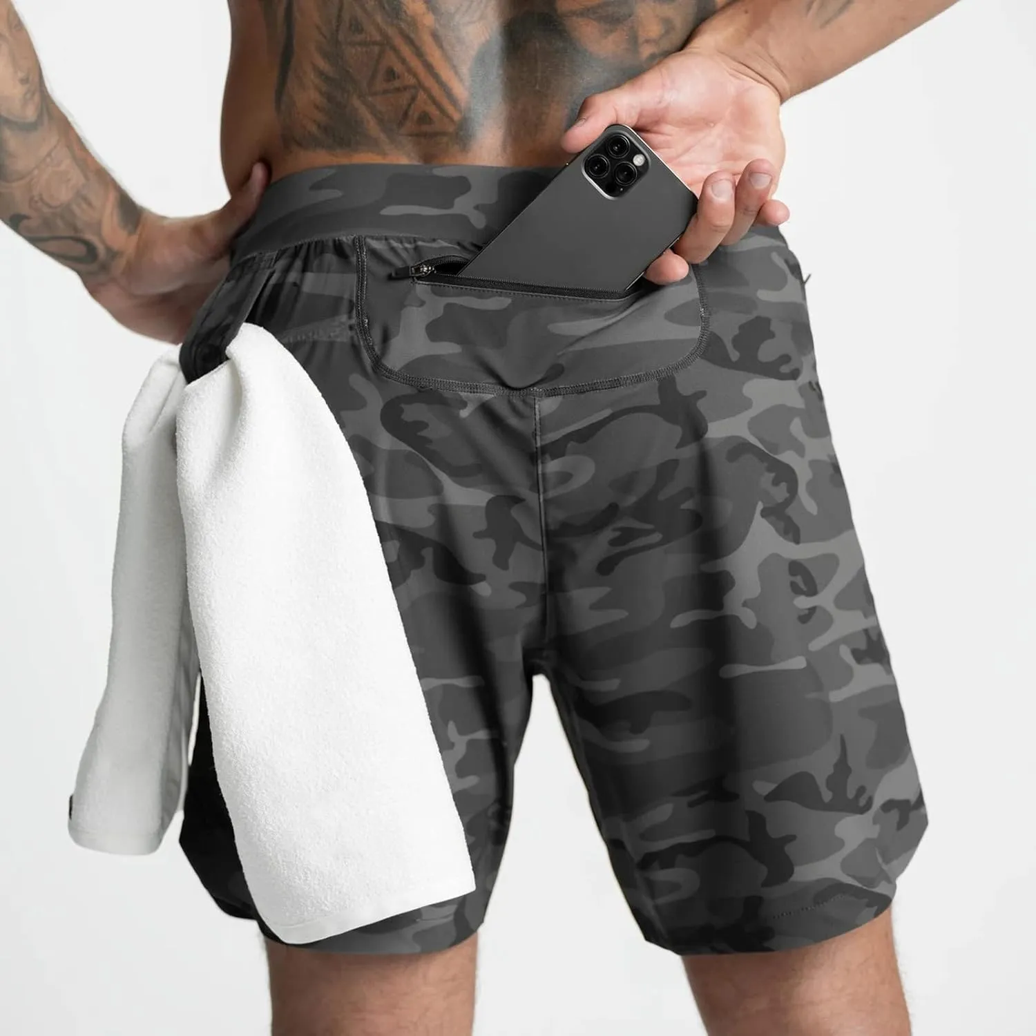 Gym Shorts Men, Mens 5" Gym Workout Shorts Running Shorts Quick Dry Fitted Training Athletic Sports Shorts with Pocket