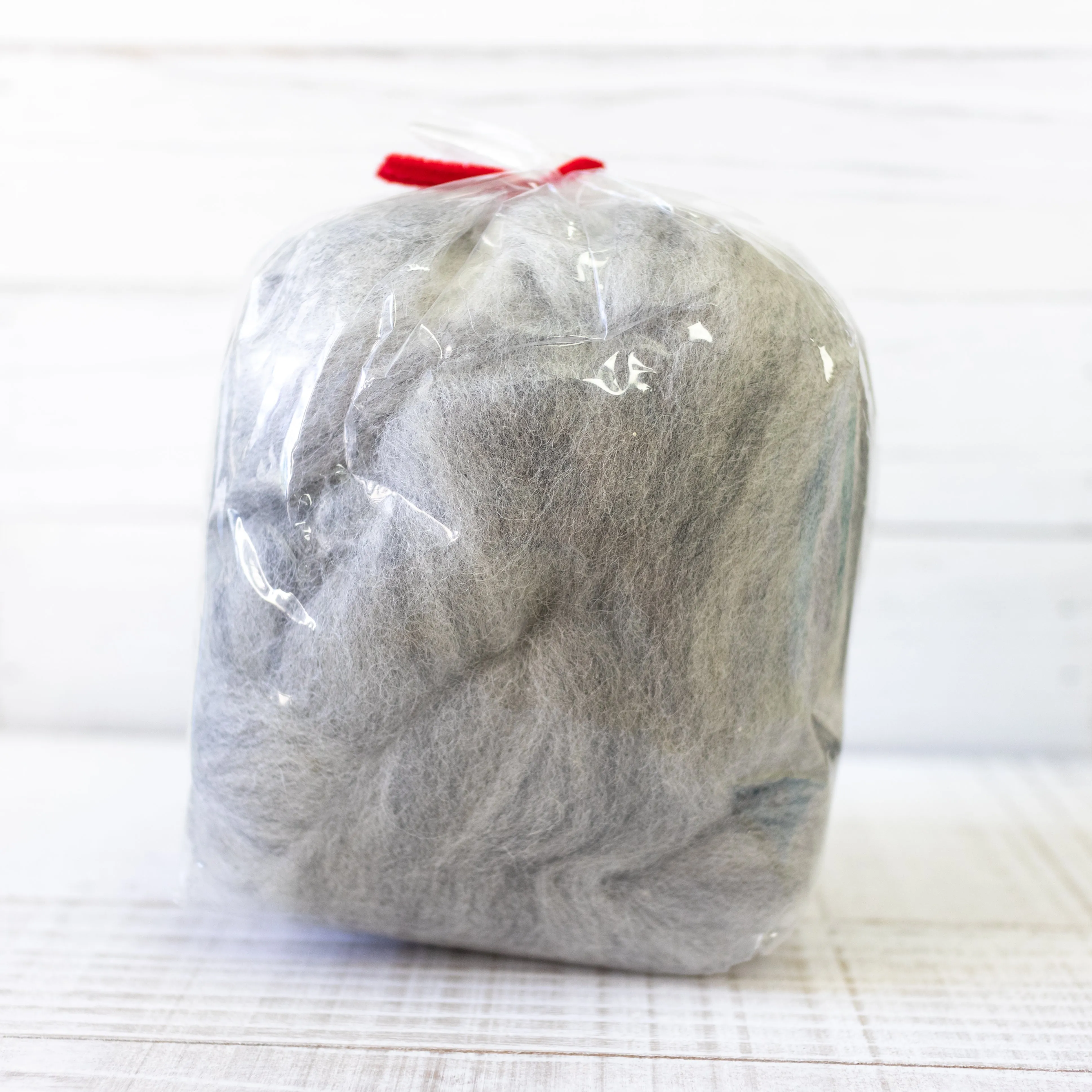 Hamanaka Natural Blend Wool Roving 40g - #805 Light Grey