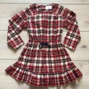 Hanna Andersson Red Cream & Black Plaid Flannel Dress