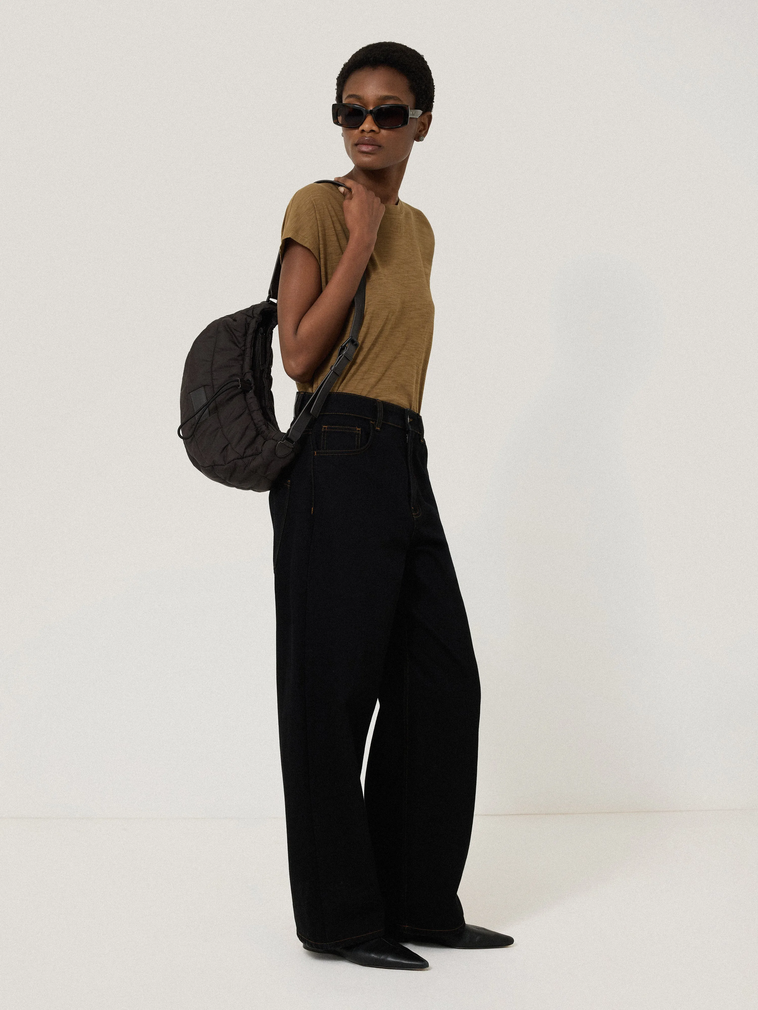 Harlech Cap Sleeve Top | Khaki