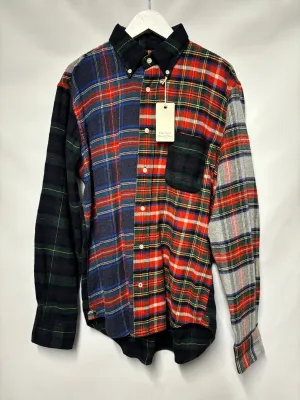 Hartford Red and Blue Plaid Flannel Shirt Small BNWT