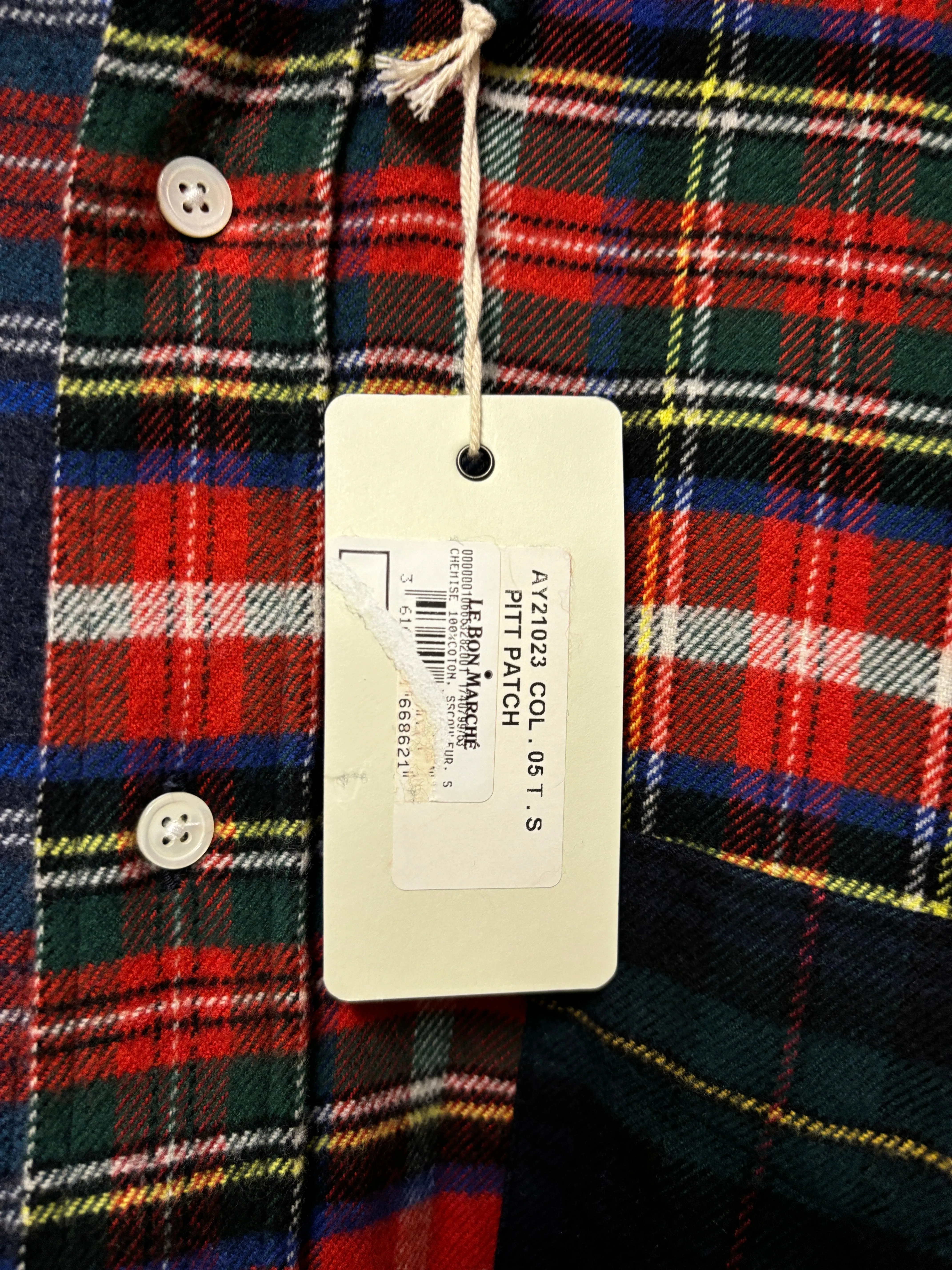Hartford Red and Blue Plaid Flannel Shirt Small BNWT