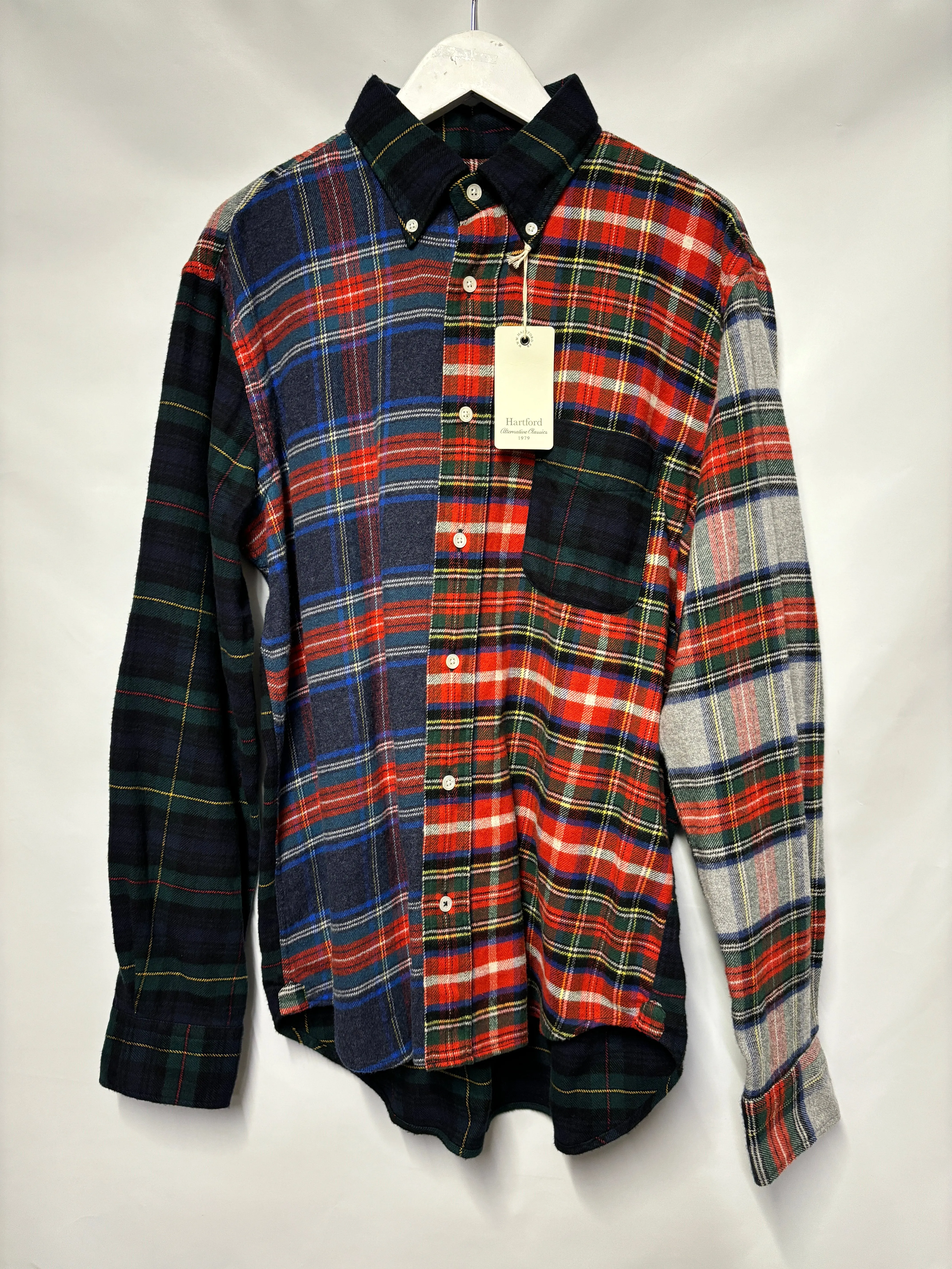 Hartford Red and Blue Plaid Flannel Shirt Small BNWT