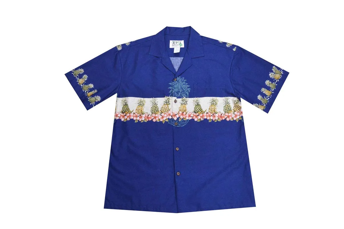 Hawaii Pineapple Cotton Aloha Shirt