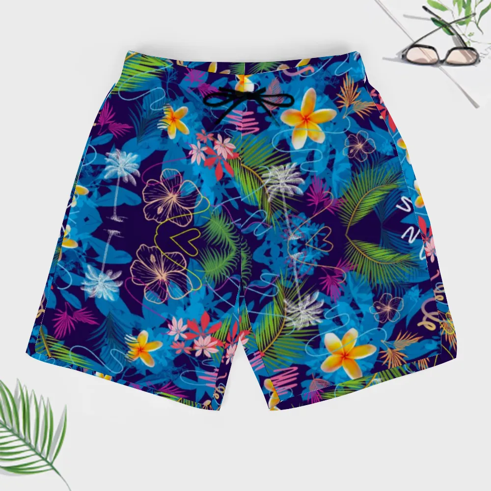 Hawaiian Blue Double Layer Shorts with 4 Pockets up to 3 XL (FWS)